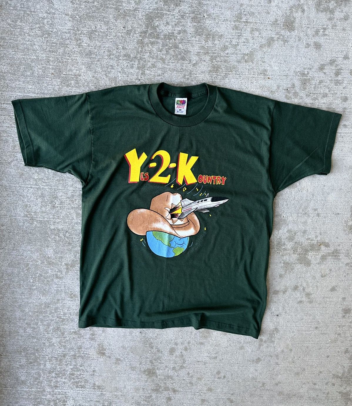 Fruit Of The Loom × Vintage “Y2K Country” Graphic Print Tee Shirt Size US XL / EU 56 / 4 - 1 Thumbnail