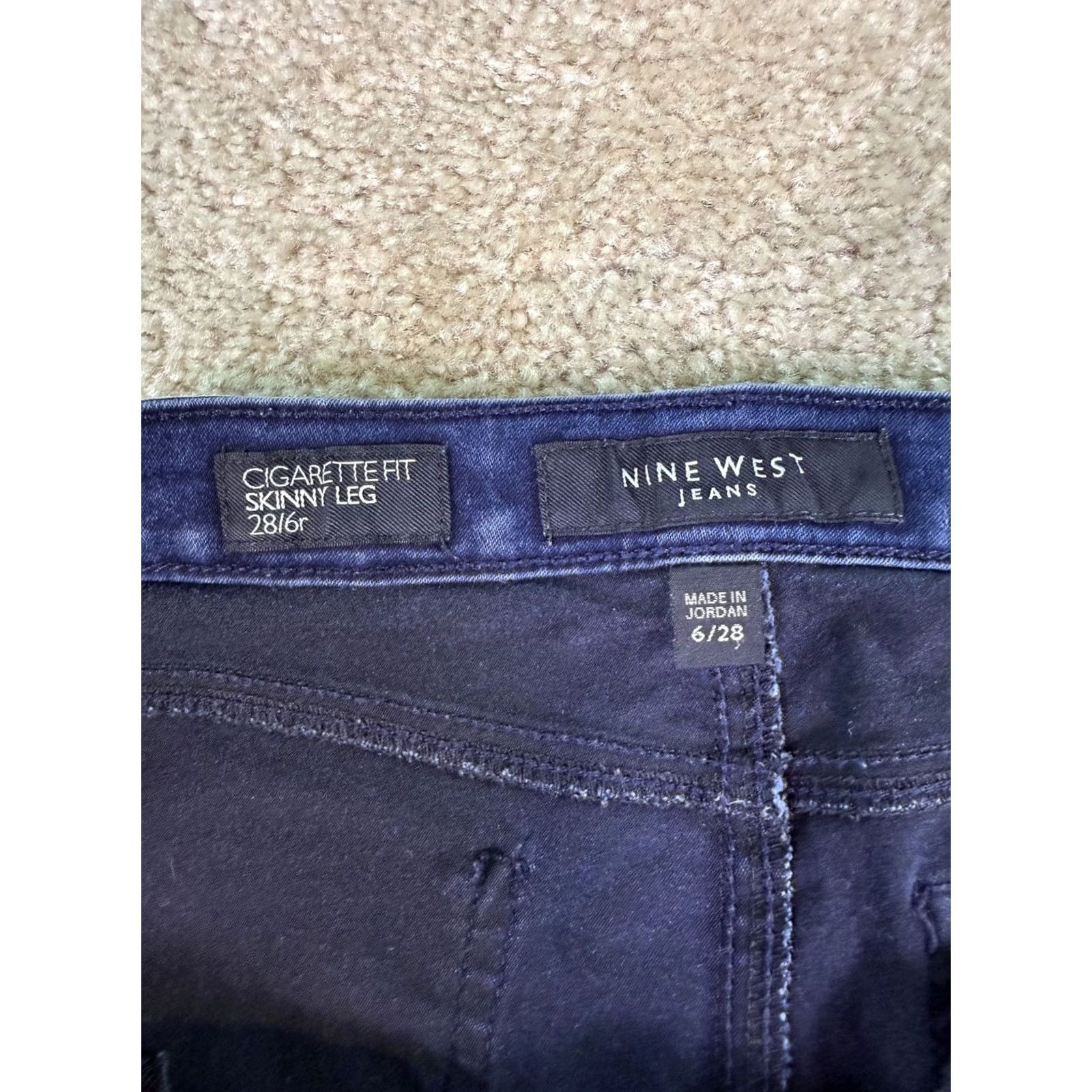 Nine West Nine West Women’s Blue Skinny Cigarette Fit Jeans Size 6/28 D480 Size 28" / US 6 / IT 42 - 5 Thumbnail