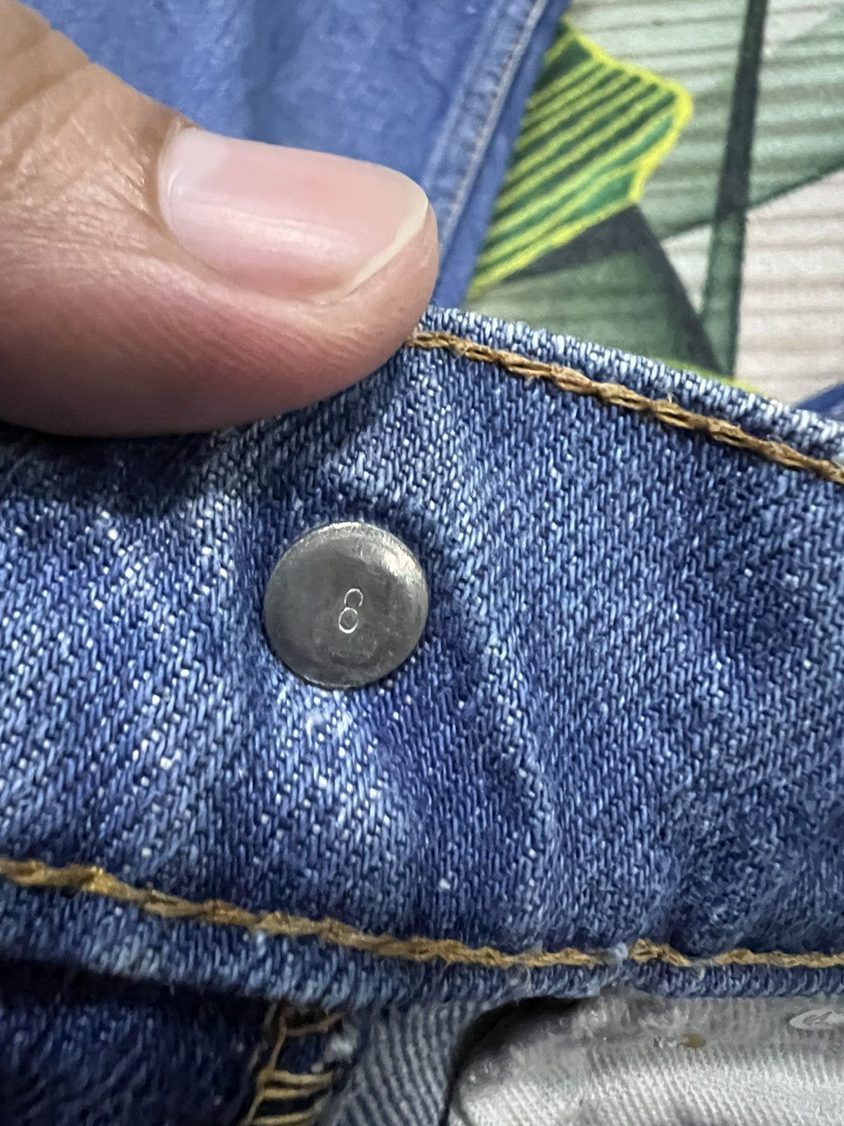 Levi's × Levi's Made & Crafted × Levi's Vintage Clothing FLARE💥VINTAGE 80’s LEVIS 517 ORANGE TAB BUTTON #8 Size US 27 - 6 Thumbnail