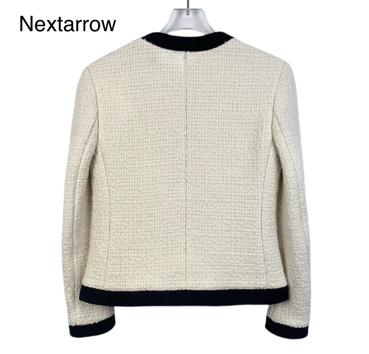 Saint Laurent Paris Saint Laurent SLP 22 beige round neck small style jacket Size US XS / EU 42 / 0 - 2 Thumbnail