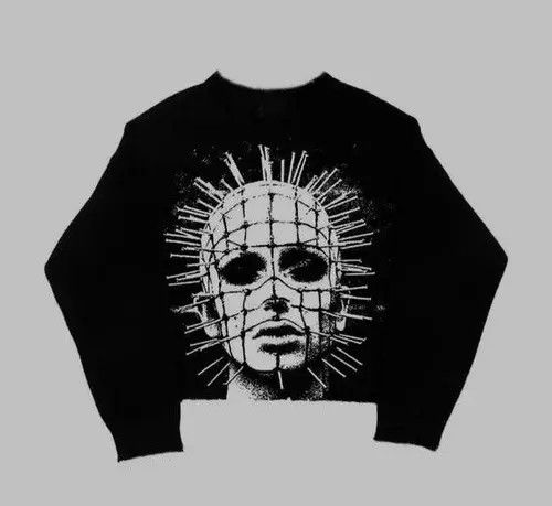 image of Vintage Hip Hop American Harajuku Sweater in Black, Men's (Size XL)