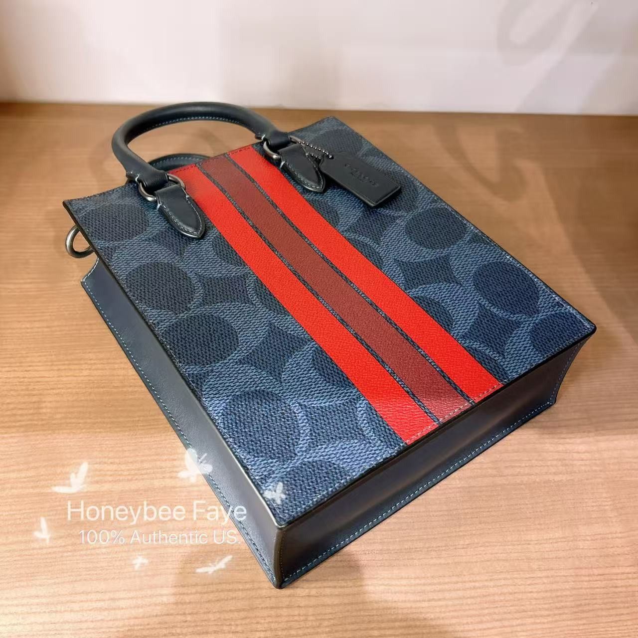 Coach Dylan Tote Bag In Signature Canvas With Varsity Stripe CBI38 Size ONE SIZE - 3 Thumbnail