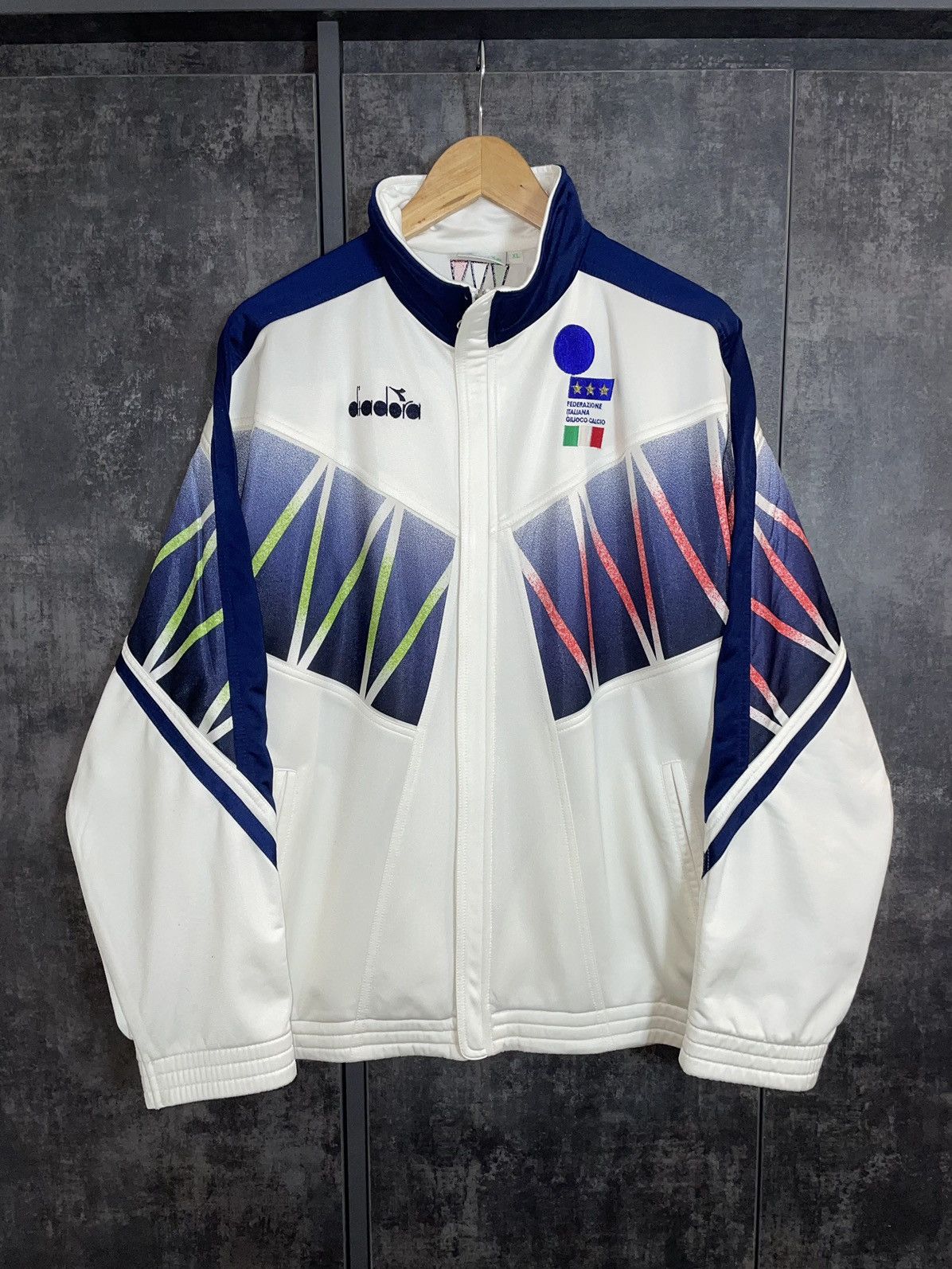 Vintage Crazy Vintage 1994 Diadora Italy Zip Track Jacket Rare Y3 Size US XL / EU 56 / 4 - 1 Thumbnail