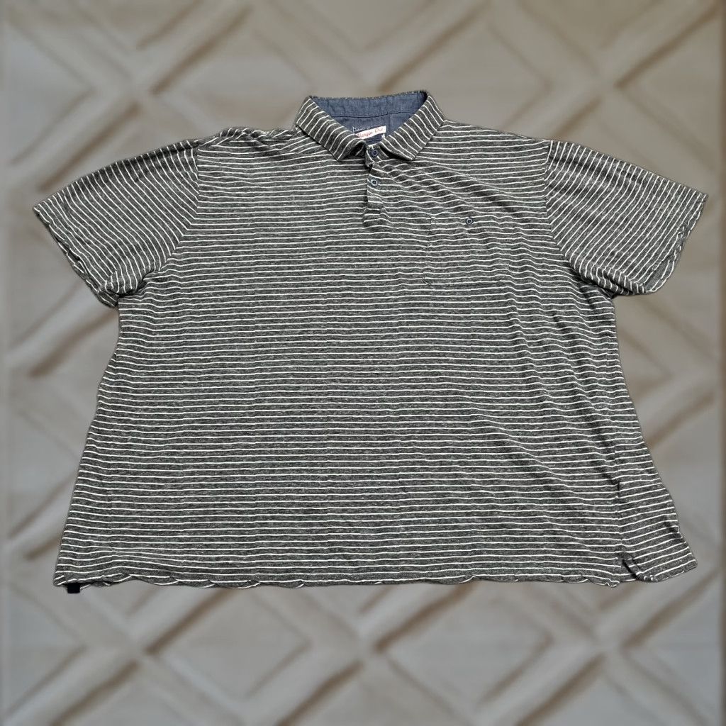 johnnie-O VINTAGE Johnnie-O Men's Polo Shirt 2XL Linen Cotton Striped Casual Golf Travel Size US XXL / EU 58 / 5 - 1 Thumbnail