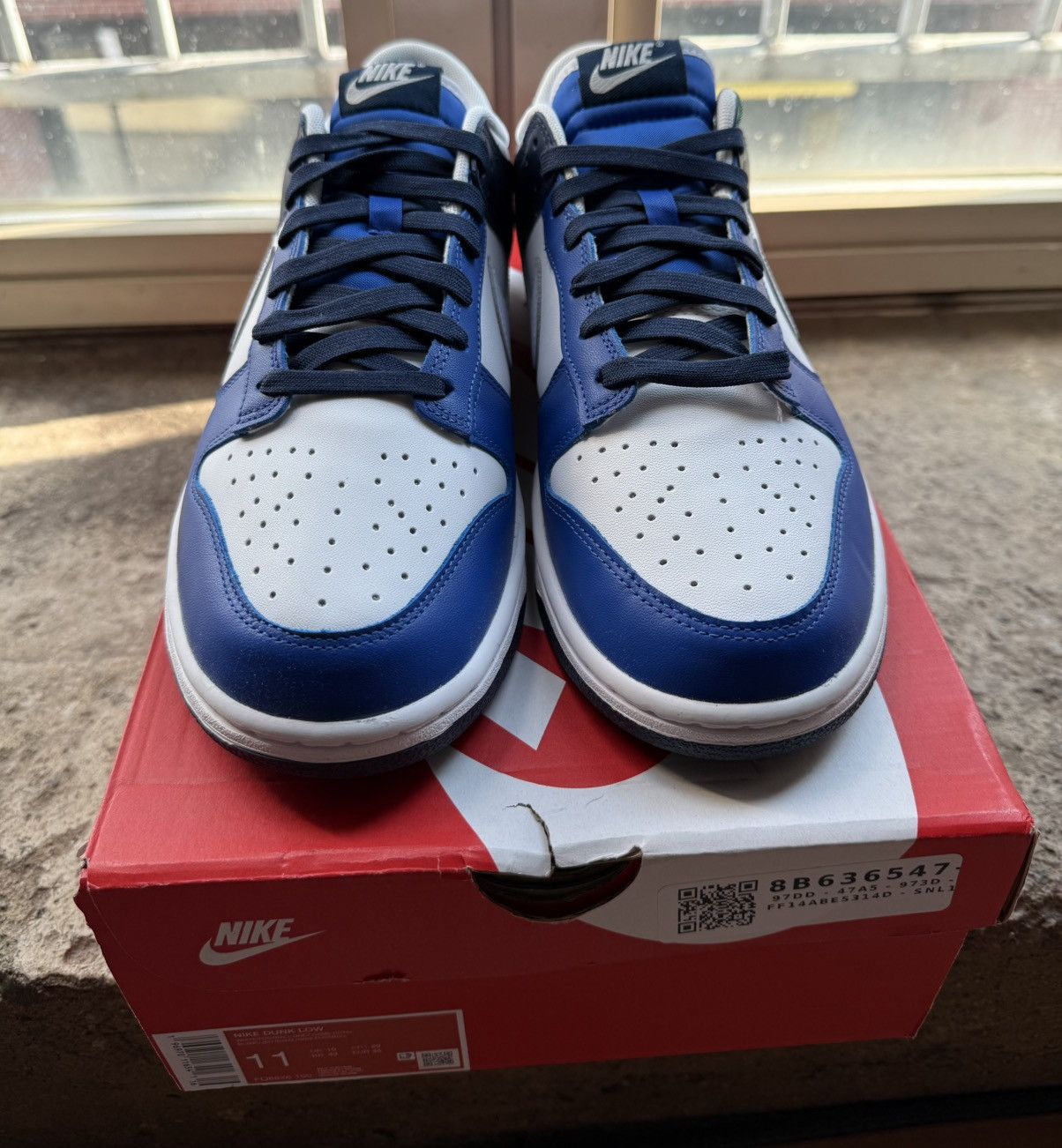 Nike Nike Dunk Low “Game Royal Navy” Size US 11 / EU 44 - 2 Thumbnail