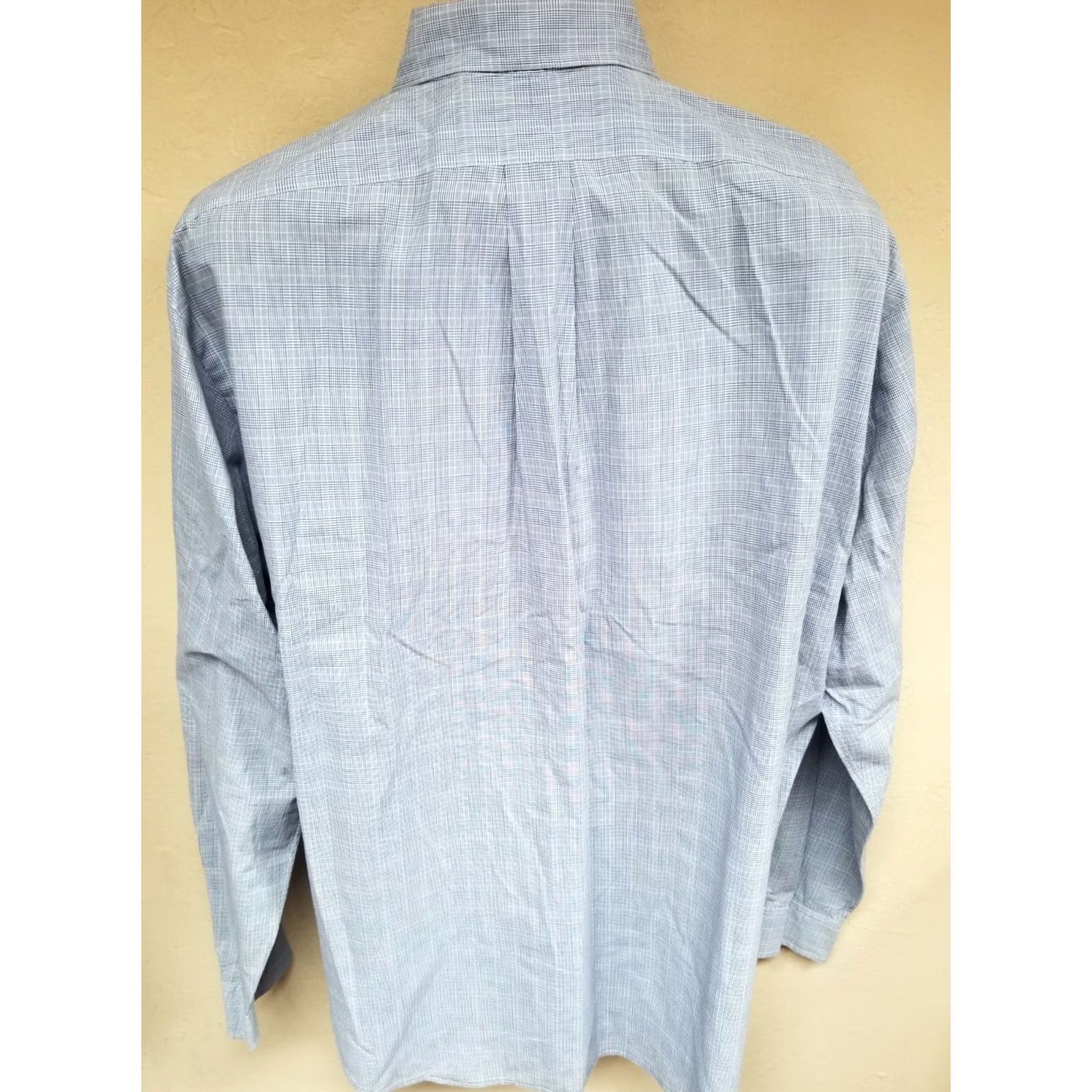 Ralph Lauren Ralph Lauren Men's Blue Cotton Glen Check Dress Shirt Sz 16 1/2 Button-Down Yarmouth Size 42R - 2 Thumbnail