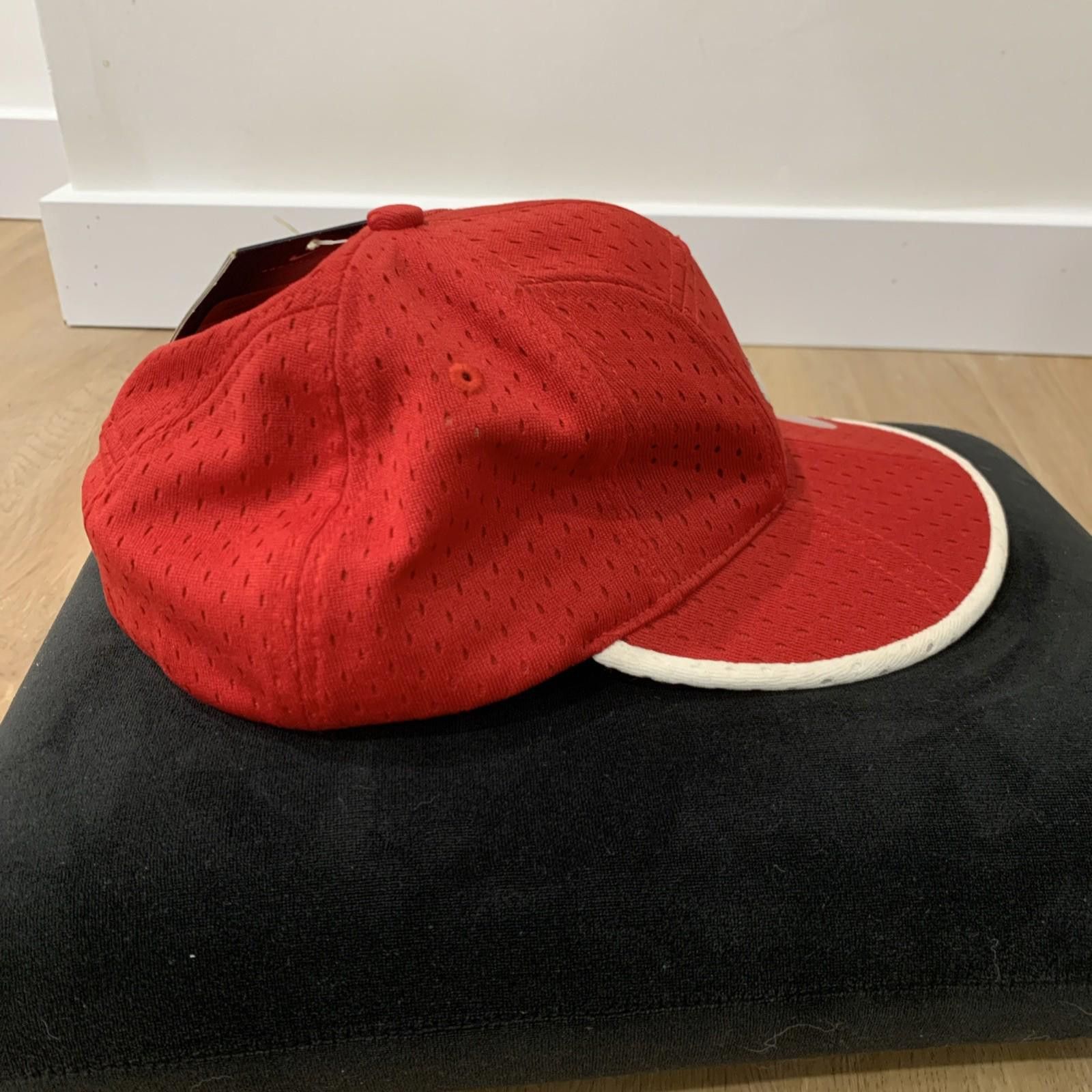 Other Vintage 2004 Nike Air 7 Panel Hat Red White Mesh L/XL NWT Size ONE SIZE - 6 Thumbnail