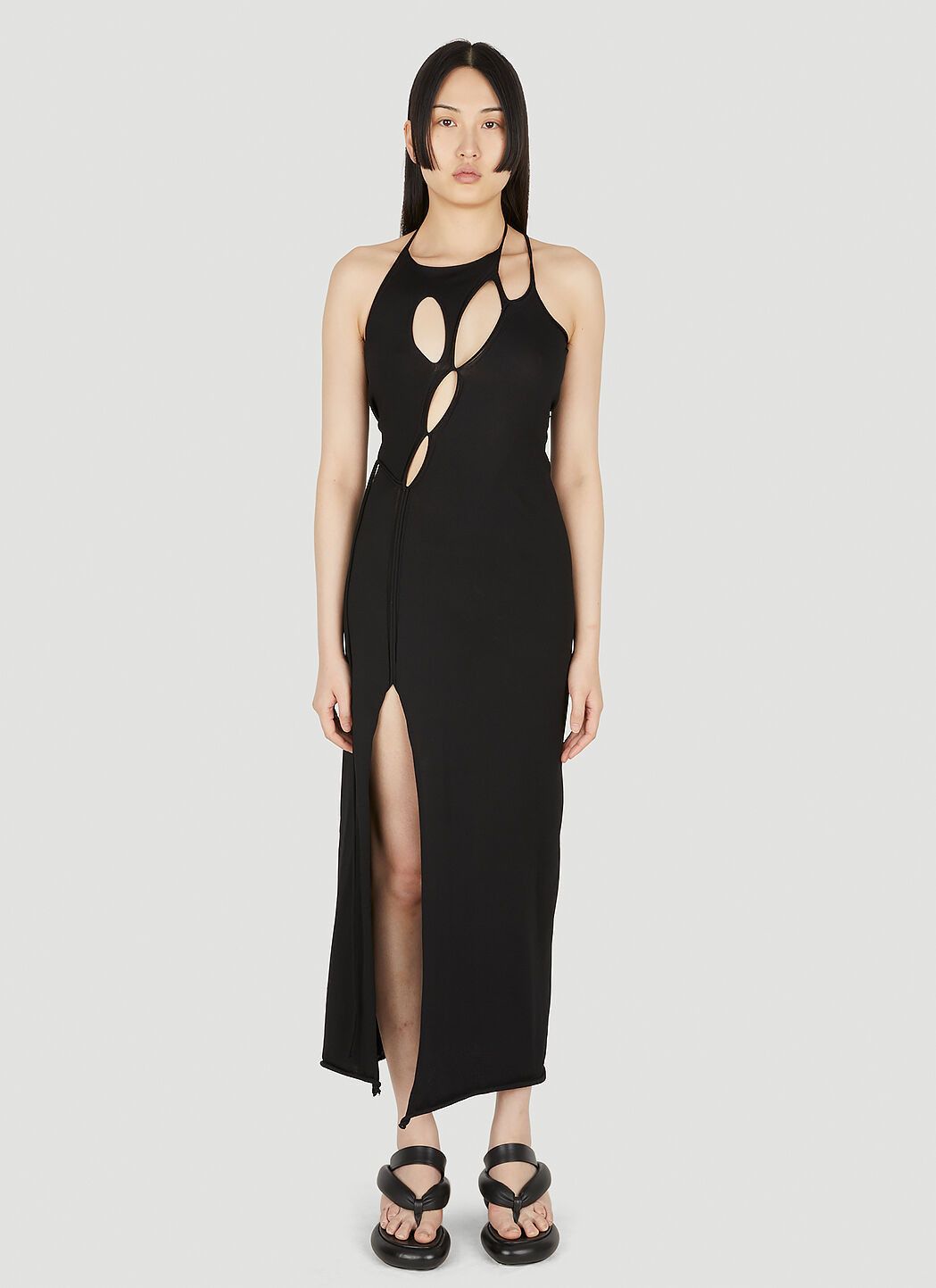 Ottolinger o1mle0524 Knit Strappy Dress in Black Size XS / US 0-2 / IT 36-38 - 6 Thumbnail