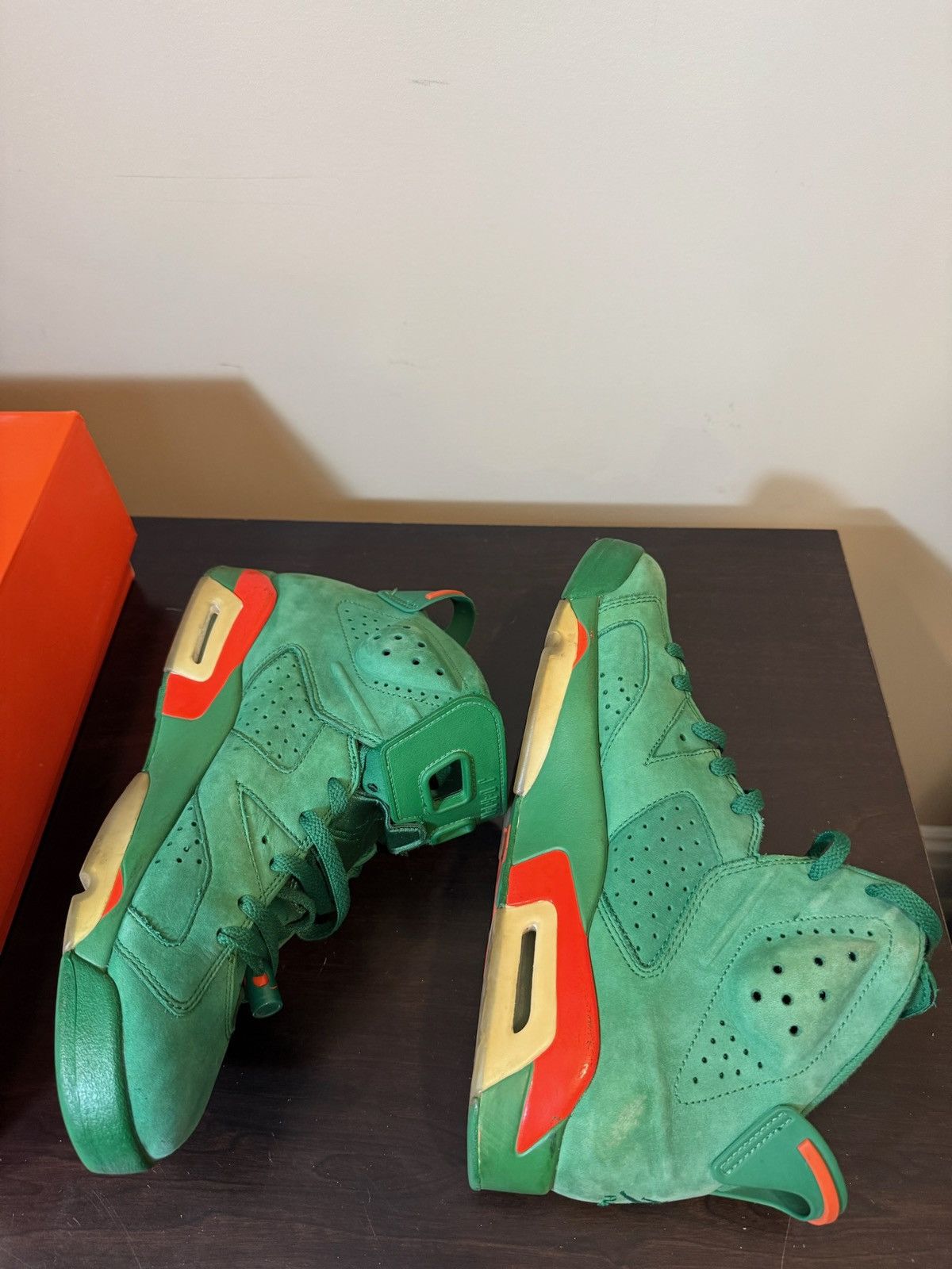 Jordan Brand × Nike 2017 Air Jordan 6 Retro NRG 'Green Suede Gatorade' Size US 10.5 / EU 43-44 - 6 Thumbnail