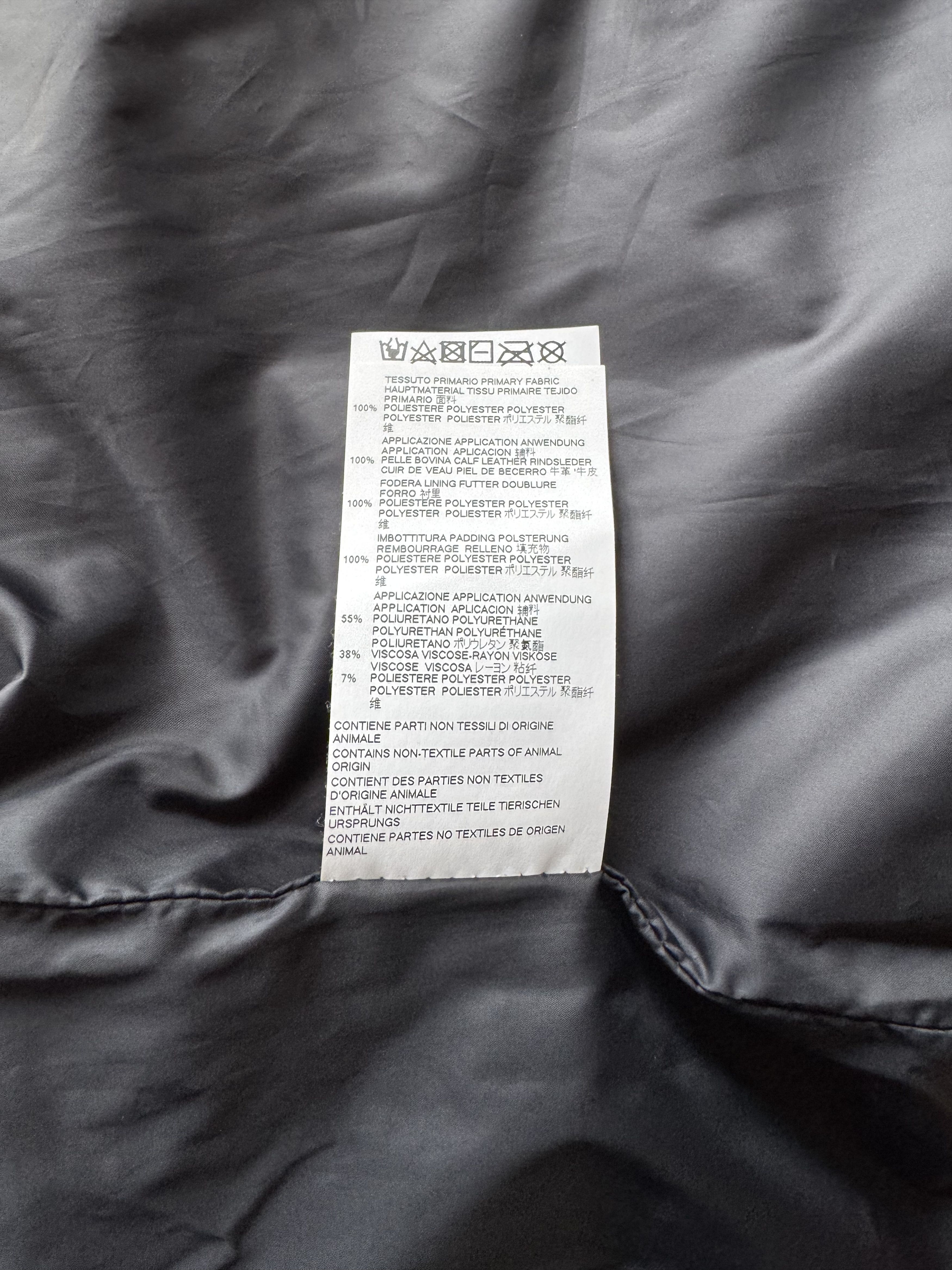 Just Cavalli Quilted Biker Down Jacket With Leather Shoulders Size US M / EU 48-50 / 2 - 15 Thumbnail