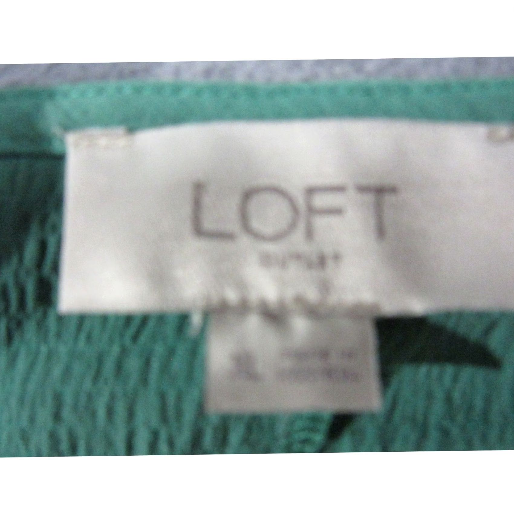 Loft LOFT Blouse Womens XL Green Neck NEW Smocked Cuff Textured Top Size XL / US 12-14 / IT 48-50 - 6 Thumbnail