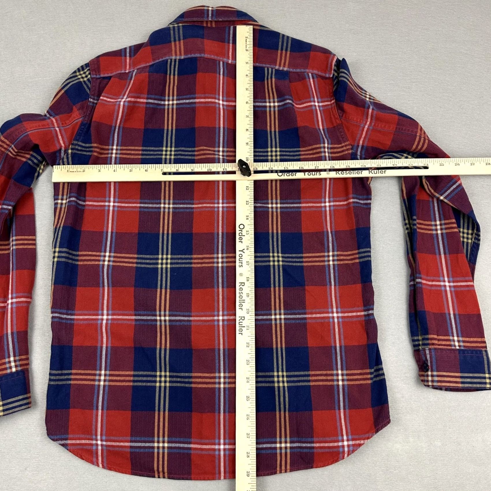 J.Crew J. Crew Shirt Men Small Red Blue Plaid Button Up Flap Pockets S Size US S / EU 44-46 / 1 - 6 Thumbnail