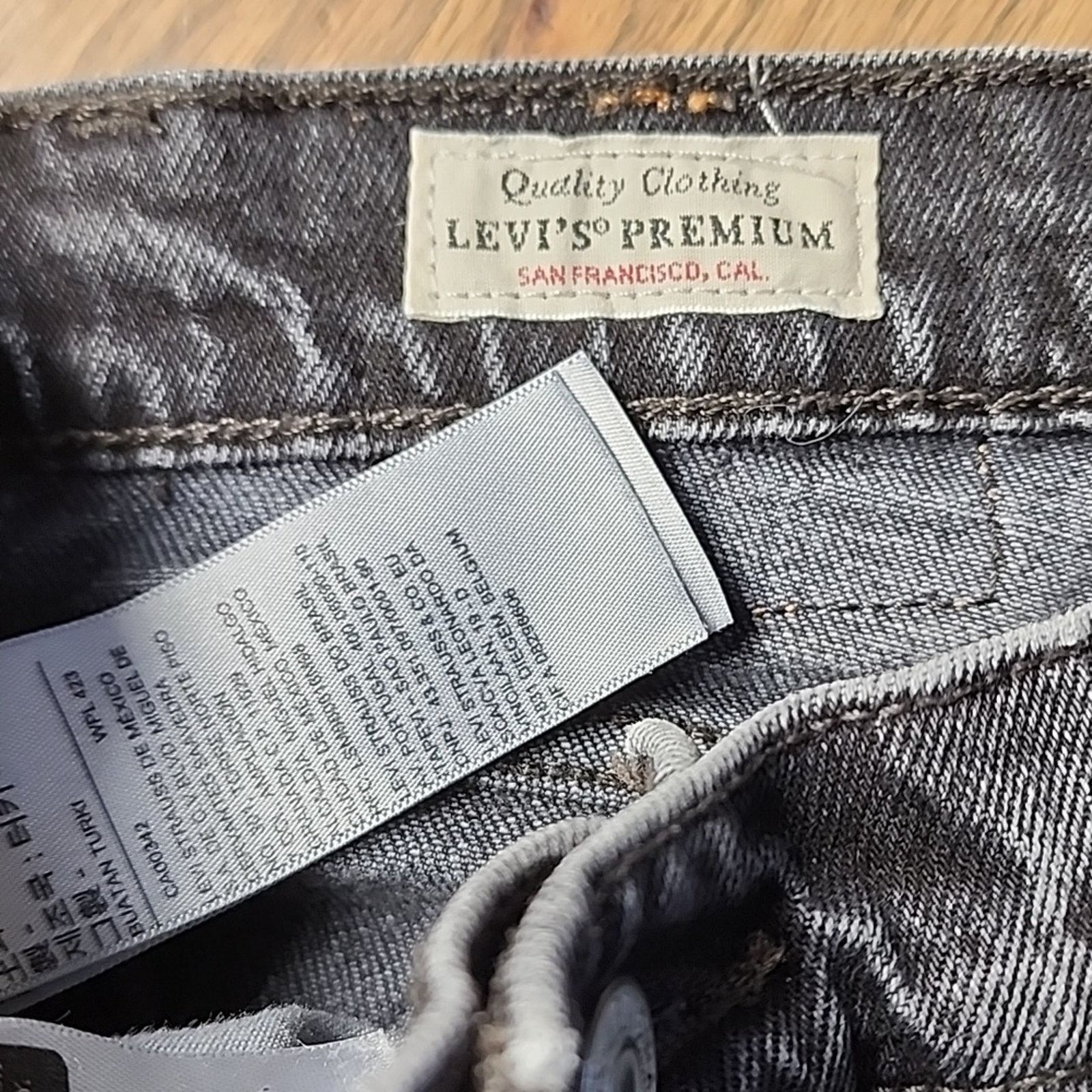 Levi's Levi's Men's Straight Jeans in Charcoal Size US 32 / EU 48 - 4 Thumbnail