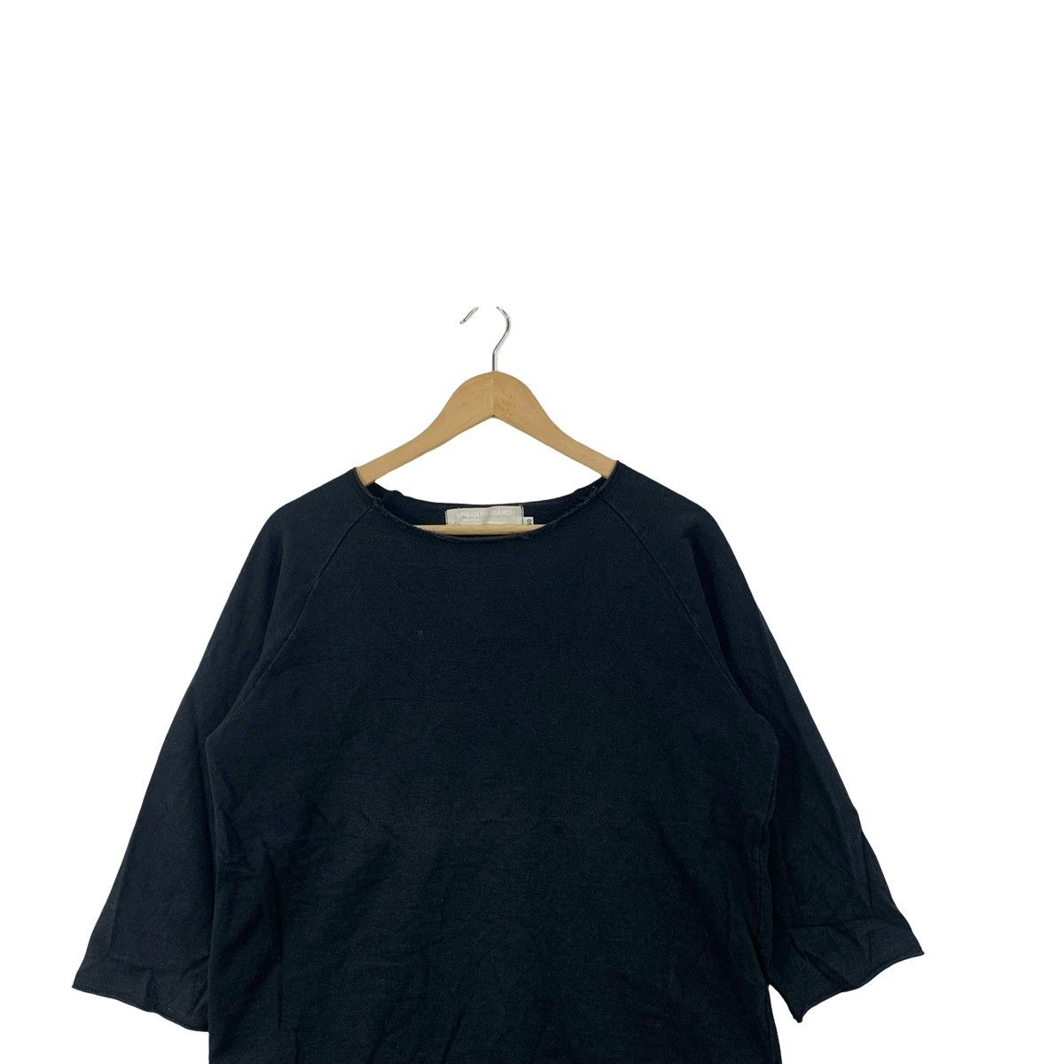 URBAN RESEARCH DOORS URBAN RESEARCH Black 3/4 Sleeve T-Shirt Size Japan Size M / US 6-8 / IT 42-44 - 2 Thumbnail