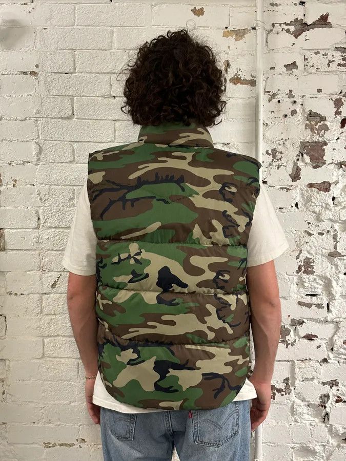 Polo Ralph Lauren 2010s Ralph Lauren Navy Camo Reversible American Flag Puffer Vest Size US S / EU 44-46 / 1 - 6 Thumbnail