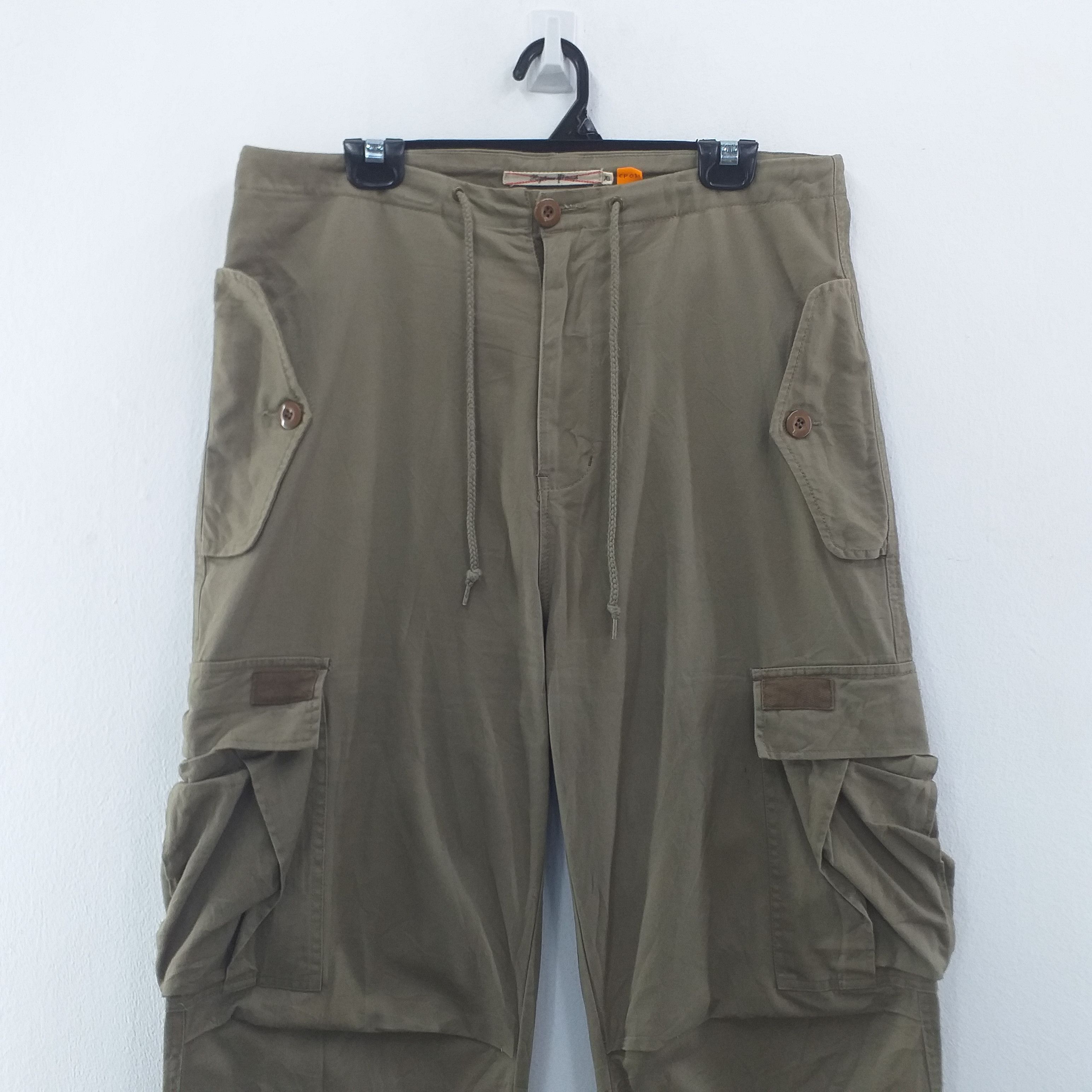 Japanese Brand Vintage Roughness Troop Japanese Cargo Pockets Pants -CP031 Size US 35 - 3 Thumbnail