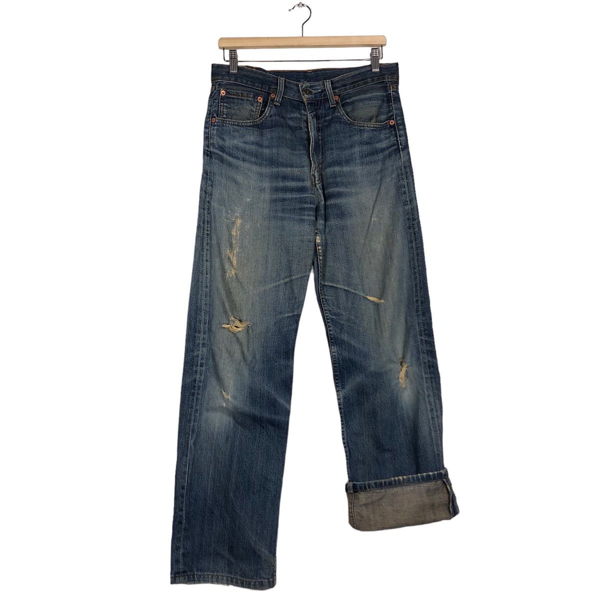Levi's Vintage Clothing 🔥90’s Vintage Levi’s Lot 503 Distressed Denim Jeans Size US 32 / EU 48 - 10 Thumbnail