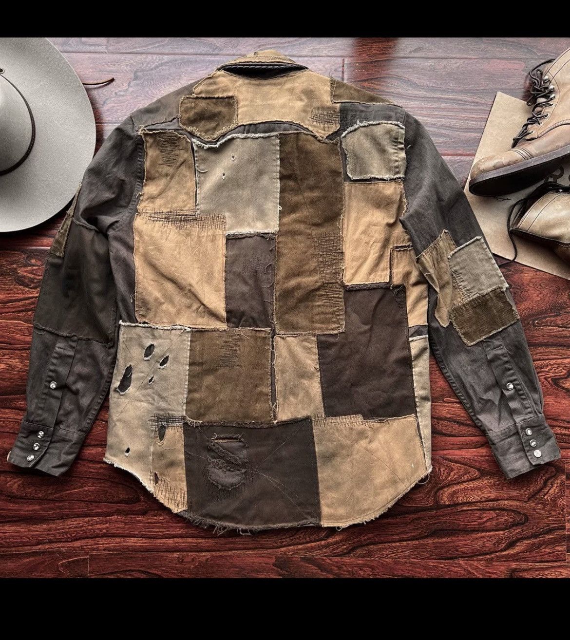 RRL Ralph Lauren RRL Double RL Ralph Lauren patchwork shirt western Size US S / EU 44-46 / 1 - 7 Thumbnail