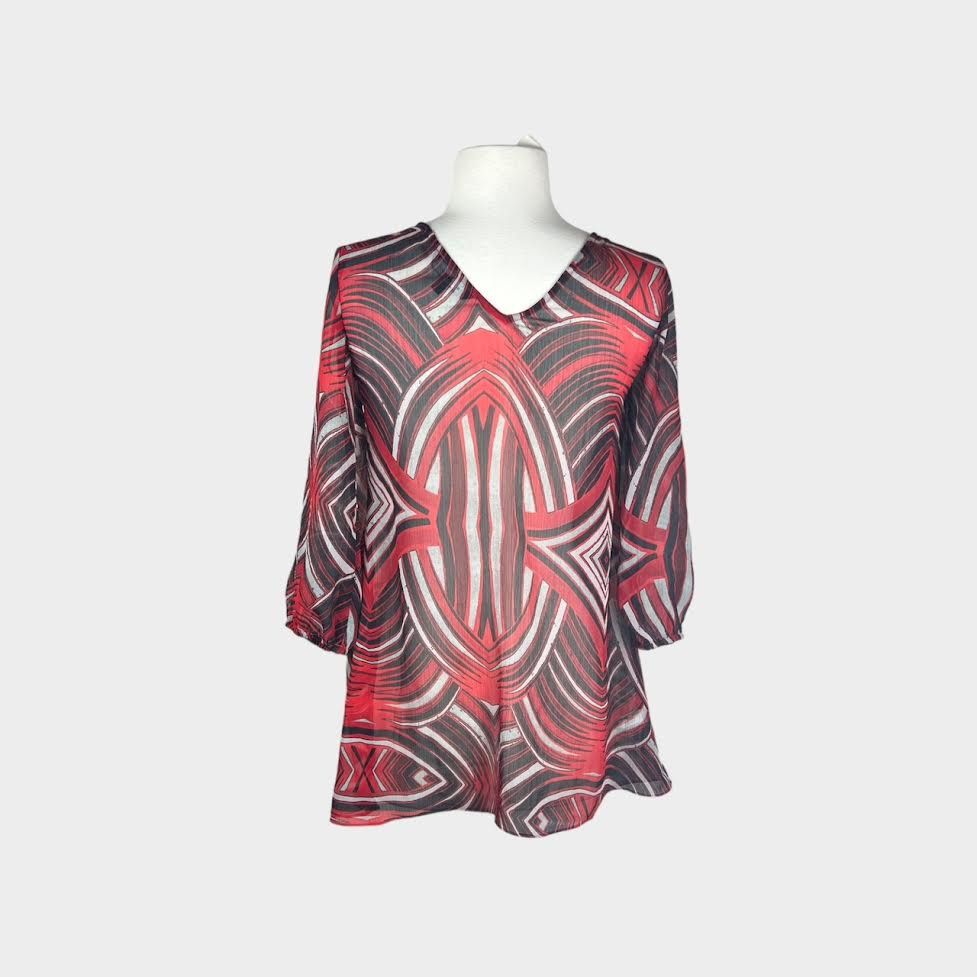 Express Express | Y2K Vintage Sheer Long Sleeve Tunic Top | Small Size S / US 4 / IT 40 - 3 Thumbnail