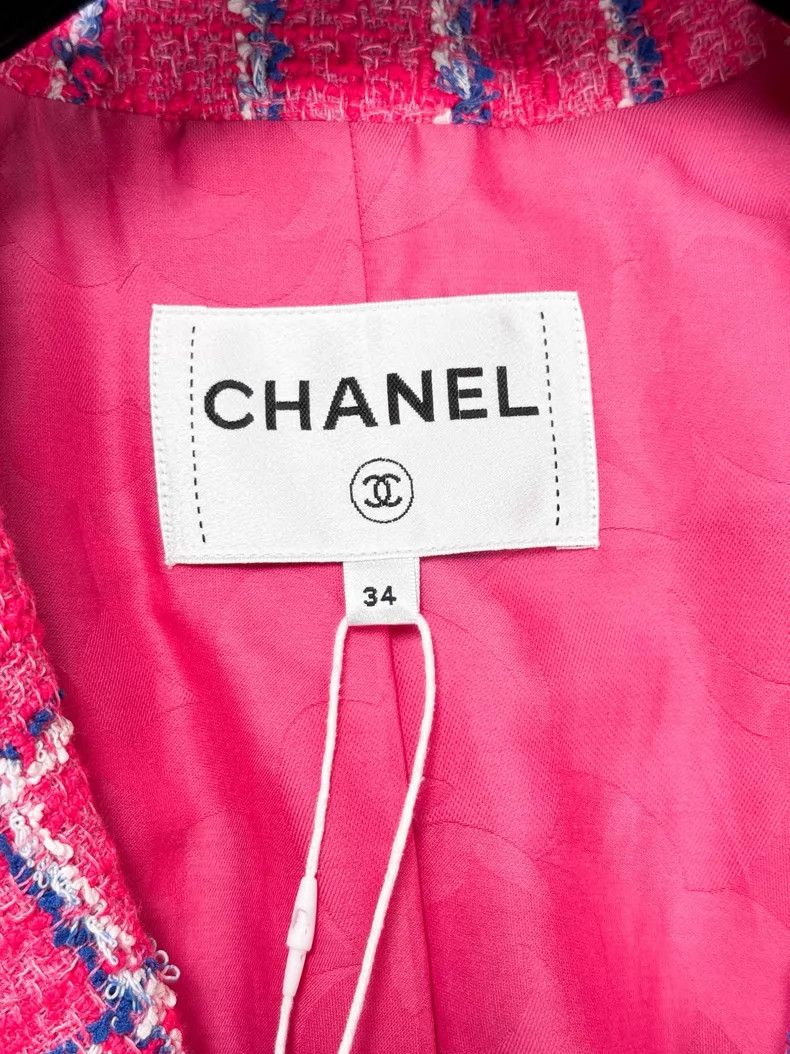 Chanel Chanel Pin blue and white plaid double C diamond buckle la Size XXS / US 00 / IT 34 - 6 Thumbnail