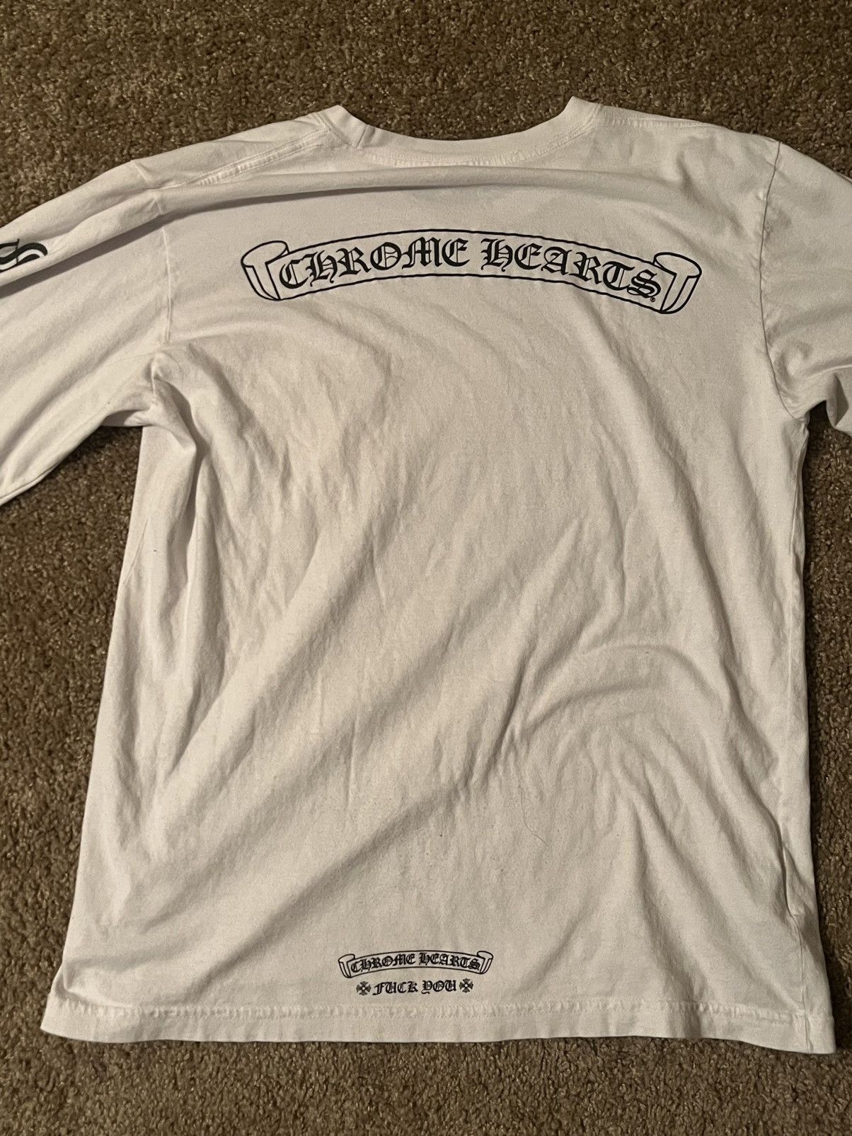 Chrome Hearts Chrome Hearts Scroll Long Sleeve Logo Tee Size US M / EU 48-50 / 2 - 2 Thumbnail