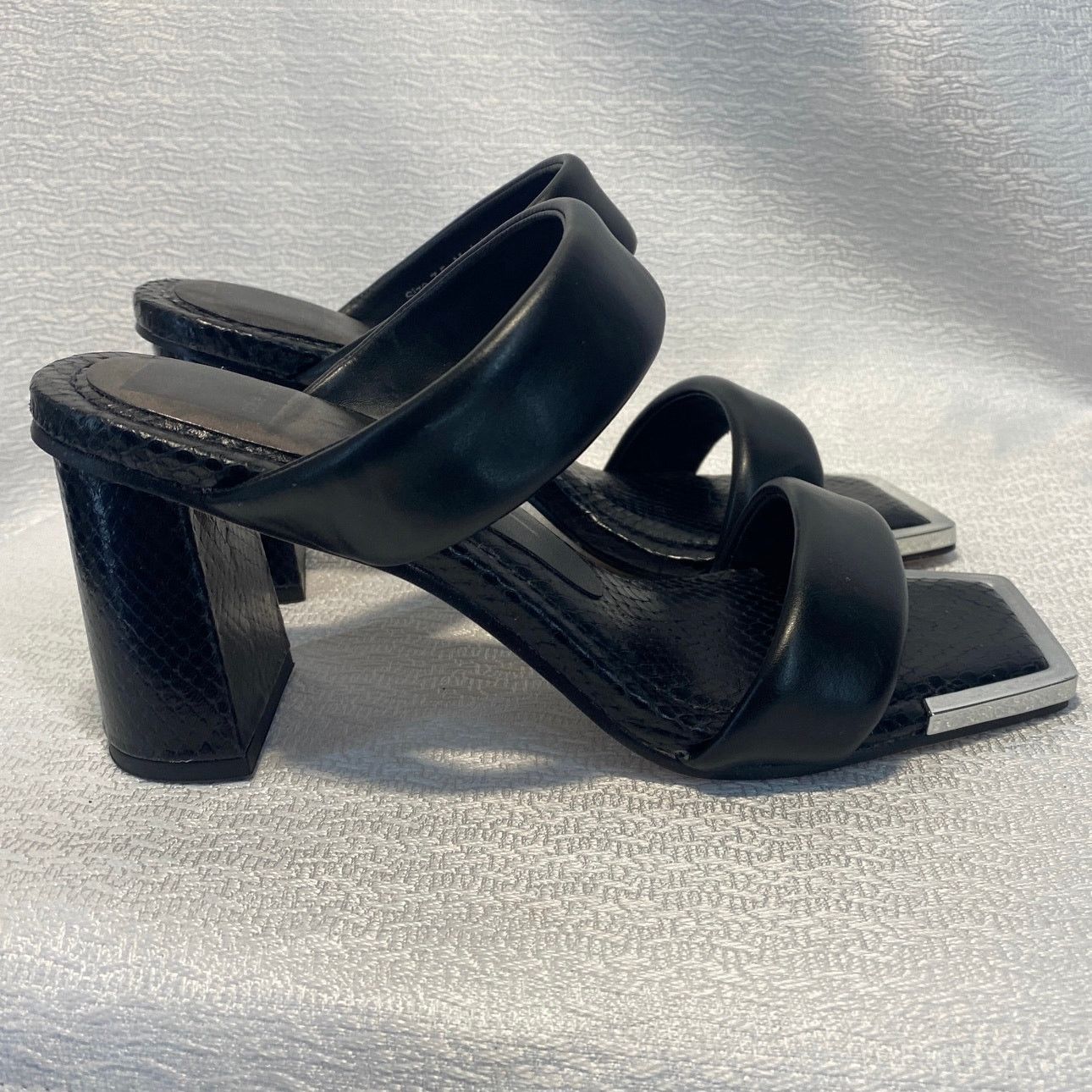 Dolce Vita Dolce Vita Patwin Heels bk sq toe Stella Sandal women sz 7.5 Size US 7.5 / IT 37.5 - 2 Thumbnail