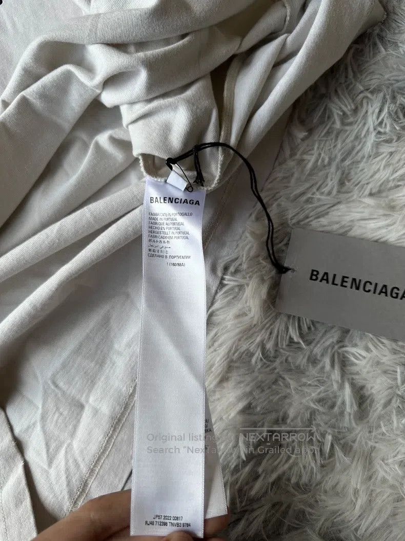Balenciaga Balenciaga Off-white Apple Embroidered Short Sleeve Size US S / EU 44-46 / 1 - 6 Thumbnail
