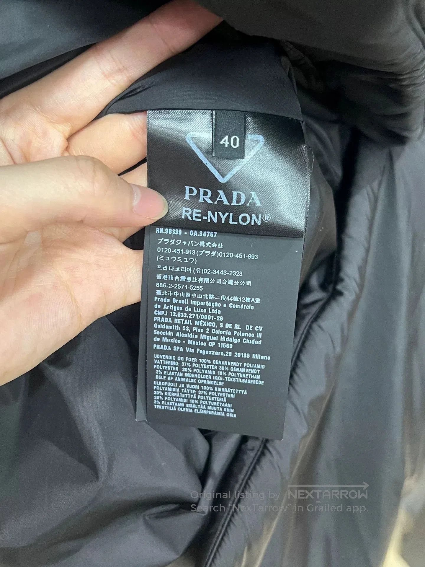Prada black long hooded cotton jacket. Size M / US 6-8 / IT 42-44 - 4 Thumbnail