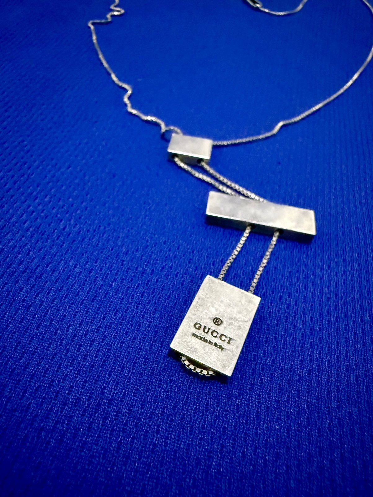 Gucci Gucci Silver Cross Pendant Necklace Size ONE SIZE - 3 Thumbnail