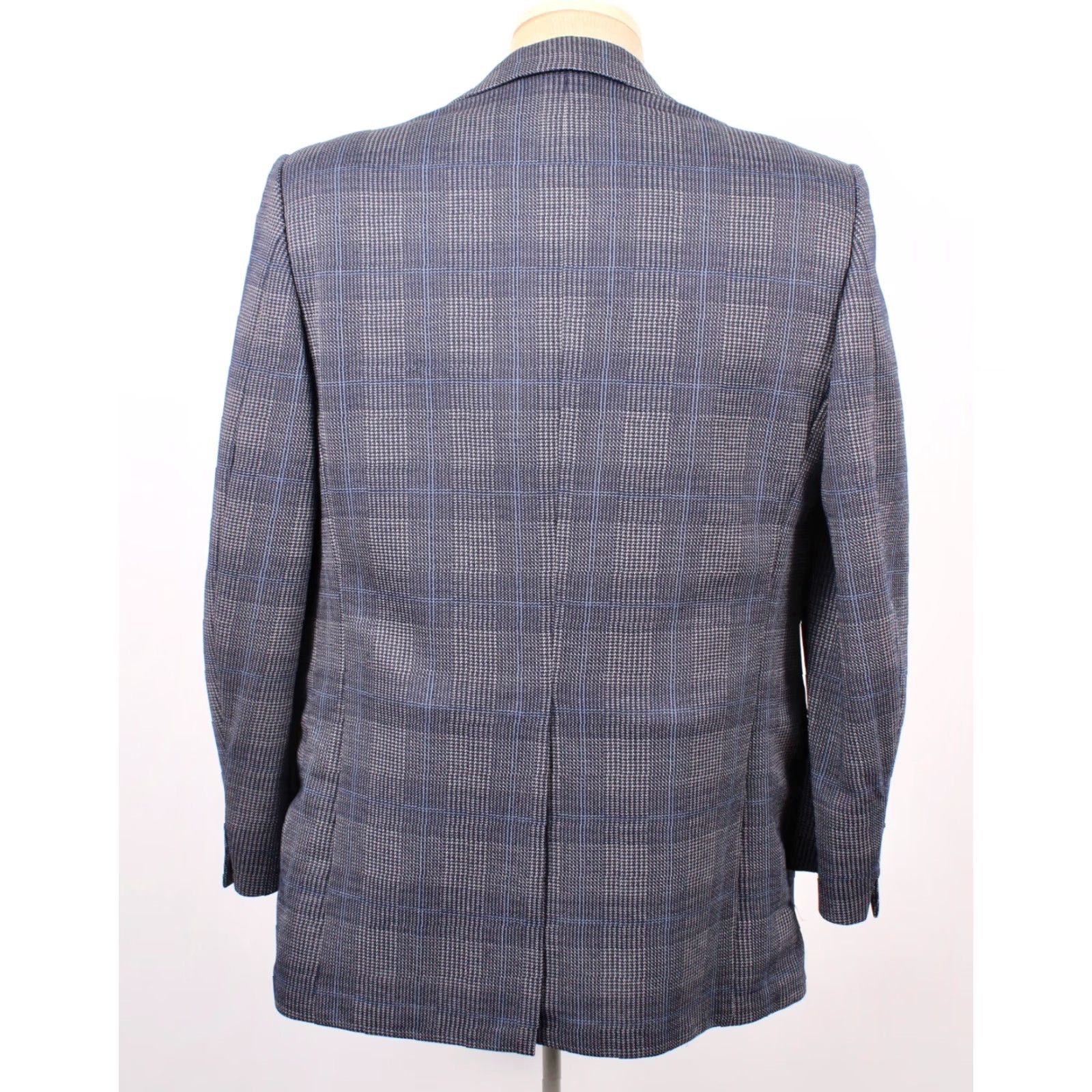 Vintage MENS VTG 70s 2 PC Dark Blue Leisure Suit W Tie Sz M 1970s Polyester Disco Plaid Shirt Size 40R - 6 Thumbnail