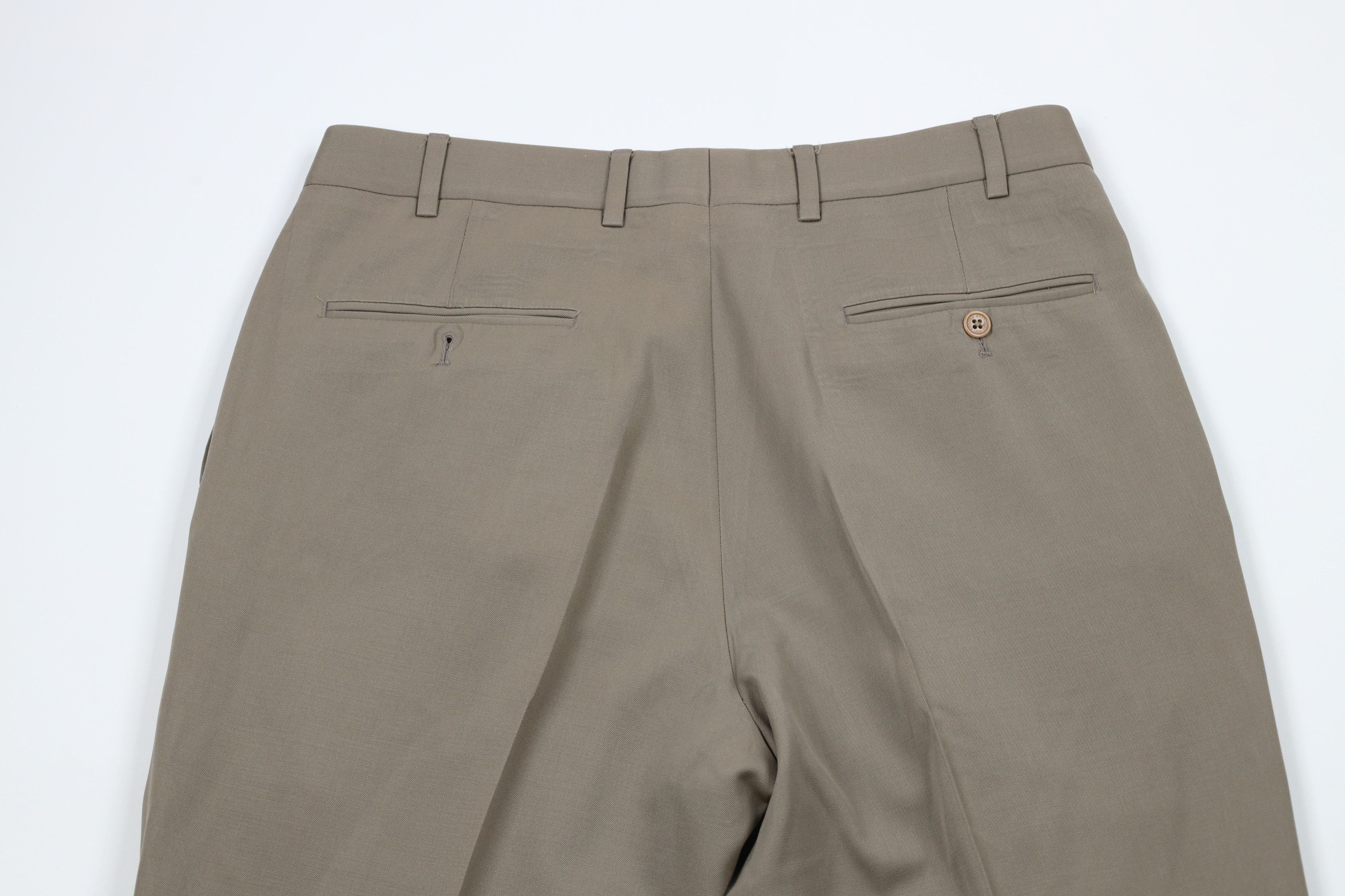 Brooks Brothers × Vintage Vintage 90s Brooks Brothers Cuffed Wide Leg Chino Pants Size US 34 / EU 50 - 9 Thumbnail