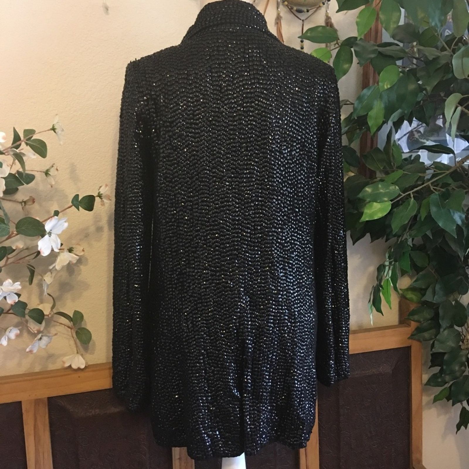 Other Ambre Babzoe black sequin open front jacket NWT 36 Size S / US 4 / IT 40 - 8 Thumbnail