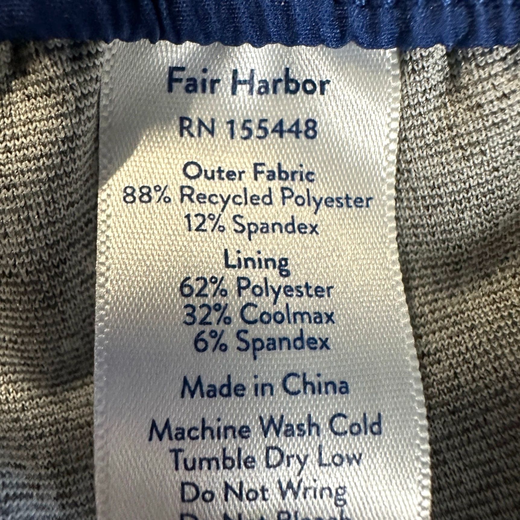 Vintage Fair Harbor Board Shorts Mens 2XL Blue Geometric Drawstring Pocket Elastic Waist Size US 39 - 4 Thumbnail