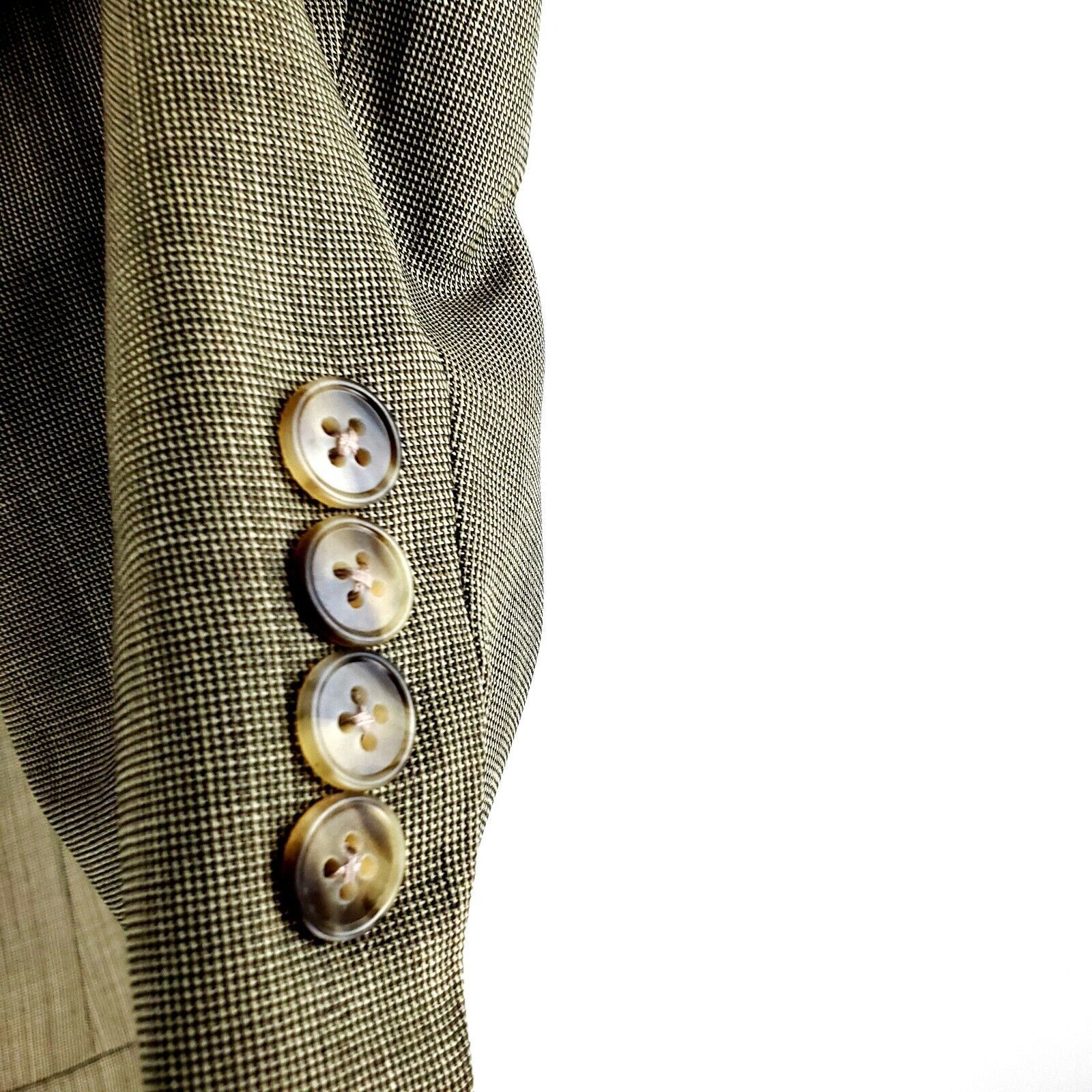 Hart Schaffner Marx Hart Schaffner Marx Wool 2 Button Blazer 42L Tan Nailshead S Size 42L - 4 Thumbnail