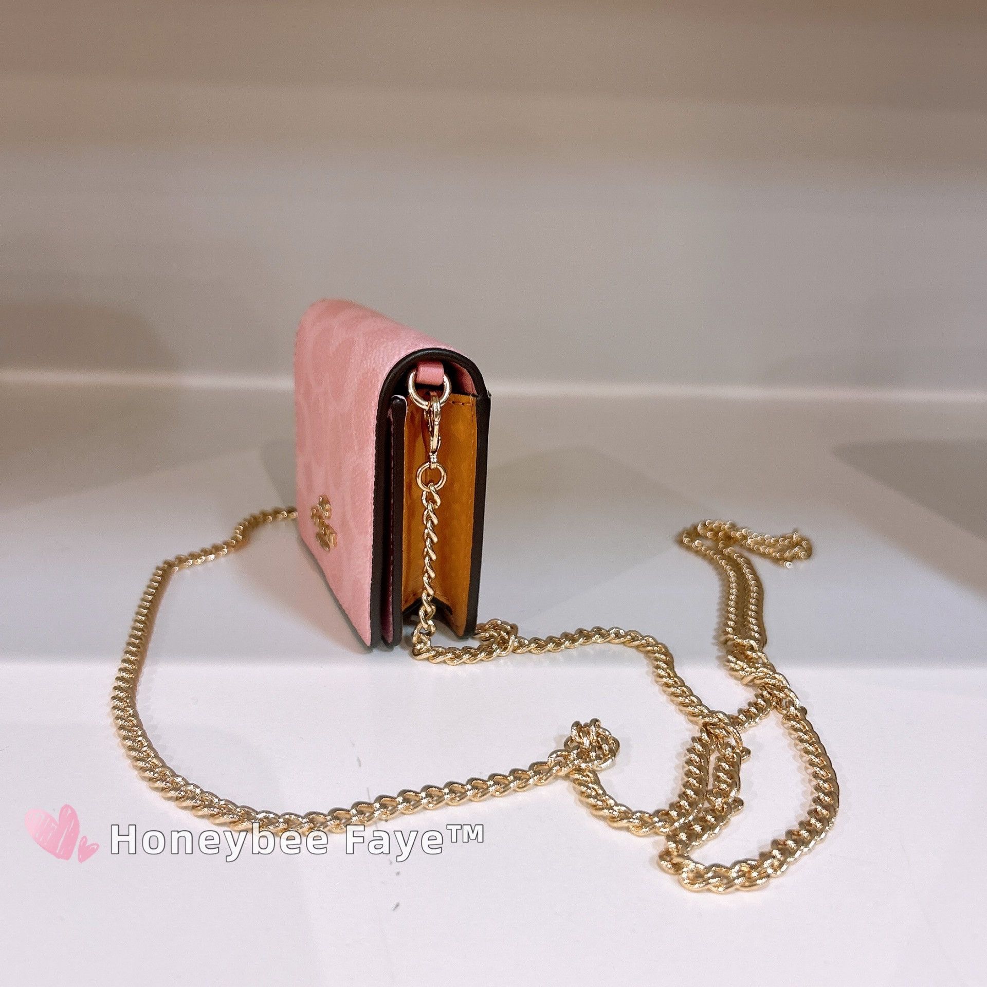 Coach Mini Wallet On A Chain Signature Canvas With Charms CEF59 Size ONE SIZE - 7 Thumbnail