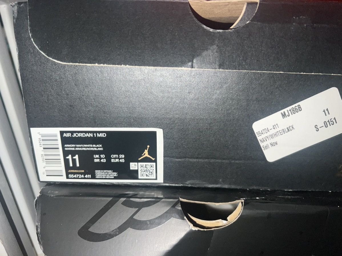 Jordan Brand × Nike Nike Air Jordan 1 Mid Armory Navy Size US 11 / EU 44 - 7 Thumbnail