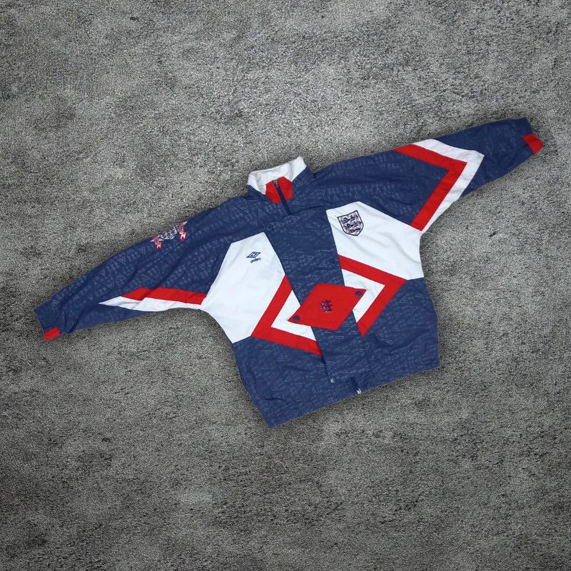 Umbro Euro 1990-92 England Jacket M - Jersey vintage Size US S / EU 44-46 / 1 - 2 Thumbnail