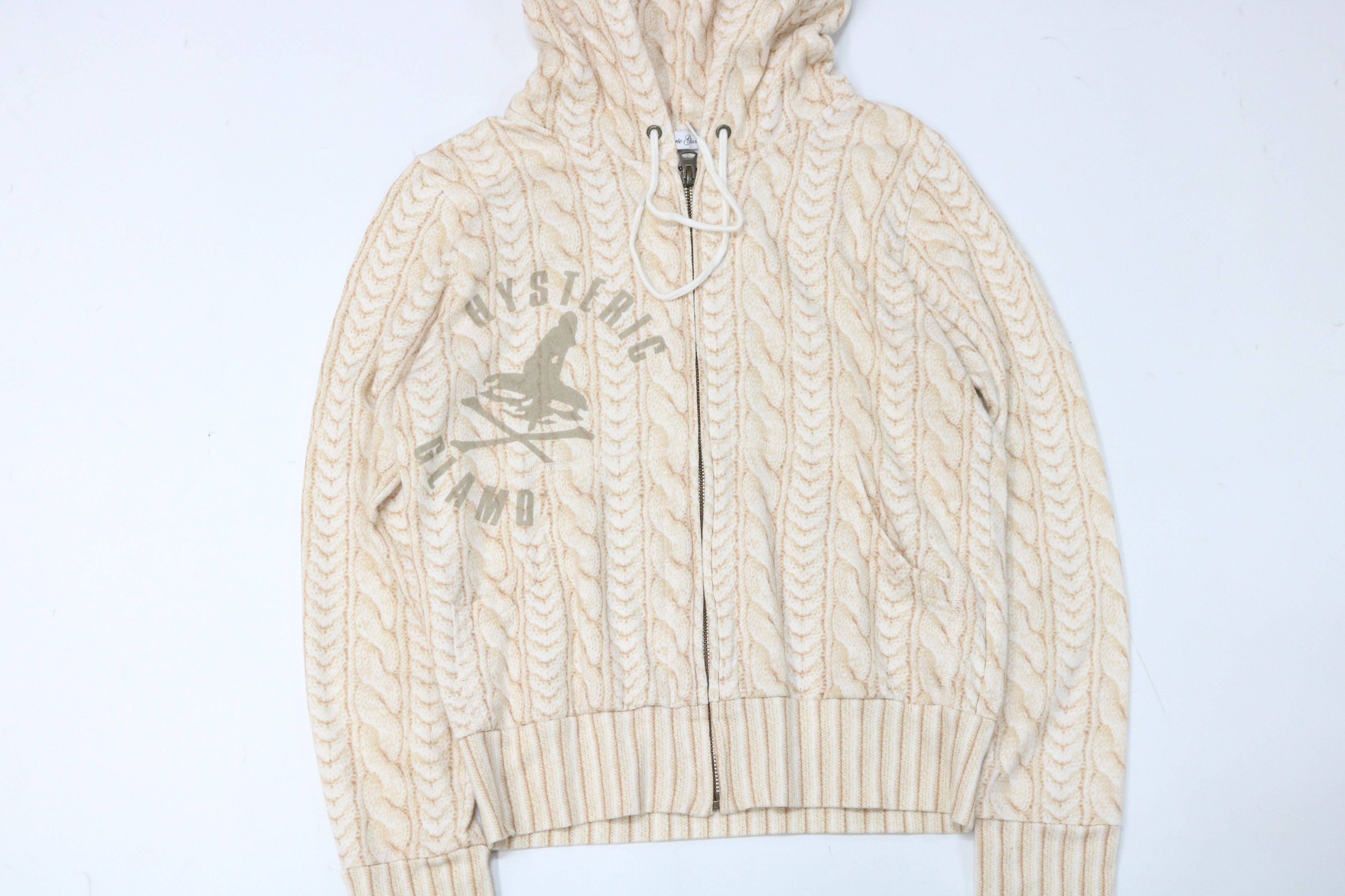 Hysteric Glamour HYSTERIC GLAMOUR Rope Pattern Zip-Up Hoodie Size ONE SIZE - 3 Thumbnail