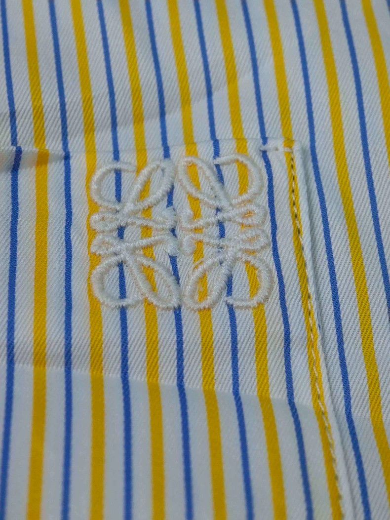 Loewe LOEWE Yellow and blue vertical embroidery logo short sleev Size M / US 6-8 / IT 42-44 - 8 Thumbnail