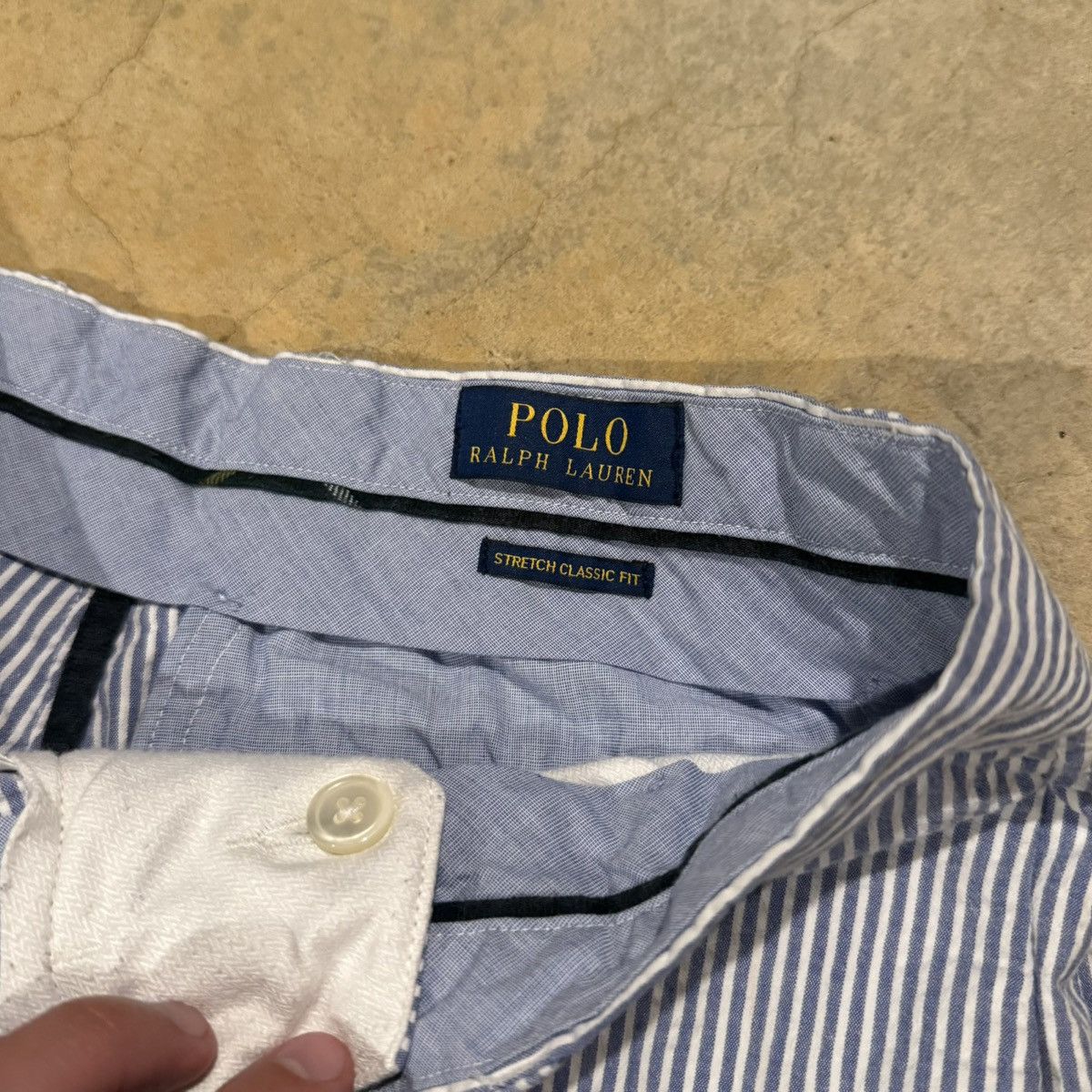 Polo Ralph Lauren Polo Ralph Lauren Crossbones Skulls Seersucker Shorts Grunge Size US 29 - 5 Thumbnail