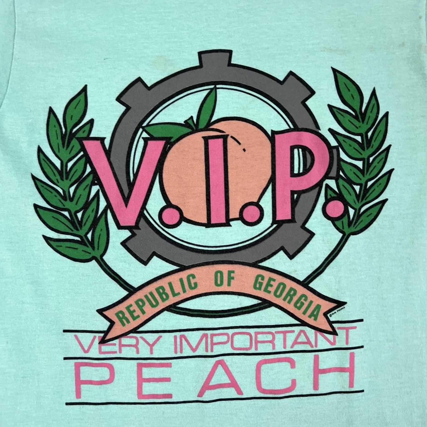 Vintage Vintage Screen Stars Best VIP Graphic Shirt Mens M Peach Georgia Shirt T-Shirt Crew Neck Short Sleeve Graphic Print Georgia VIP 90s Mens Shirt Size US M / EU 48-50 / 2 - 2 Thumbnail