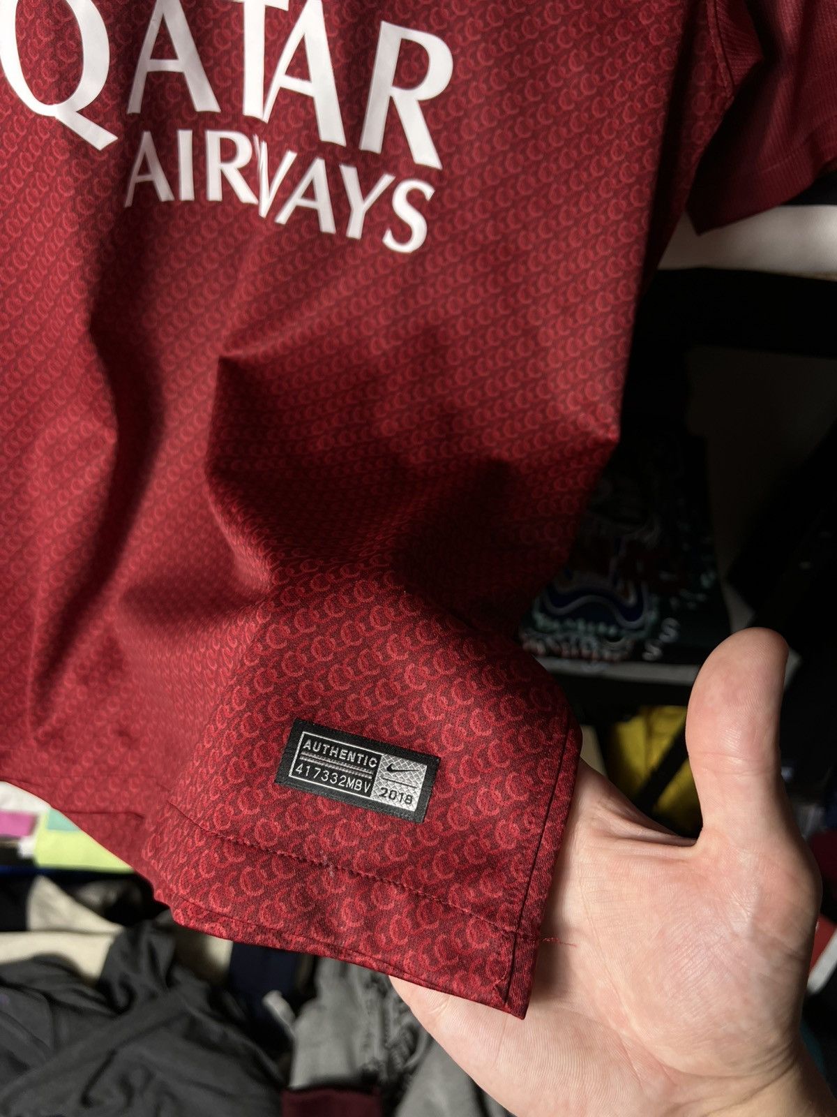 Nike Nike Jersey Youth Qatar Airways 2018 Roma Football Soccer Size US M / EU 48-50 / 2 - 3 Thumbnail