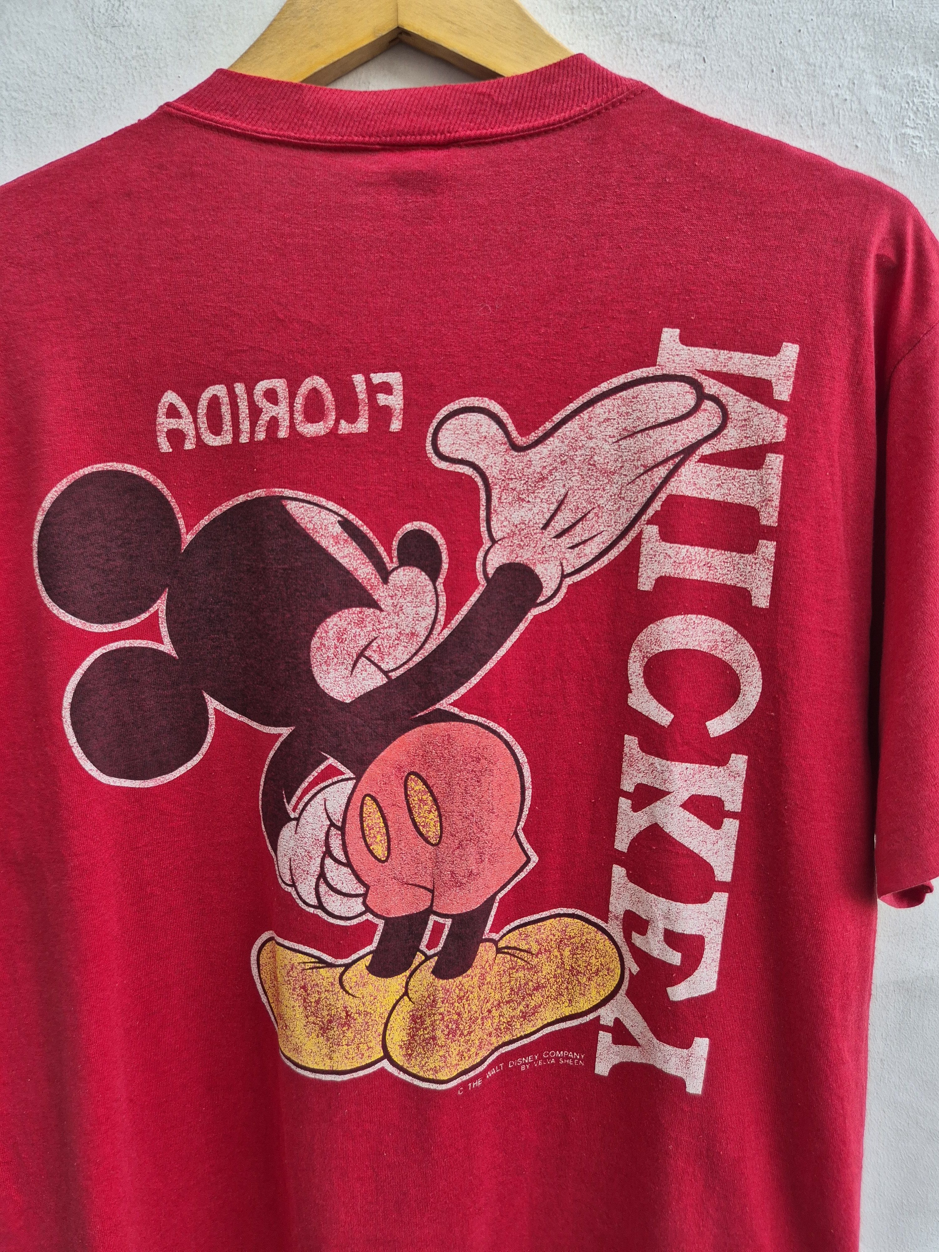 Disney × Velva Sheen Vintage 90s Mickey Mouse T-shirt Size US XL / EU 56 / 4 - 6 Thumbnail