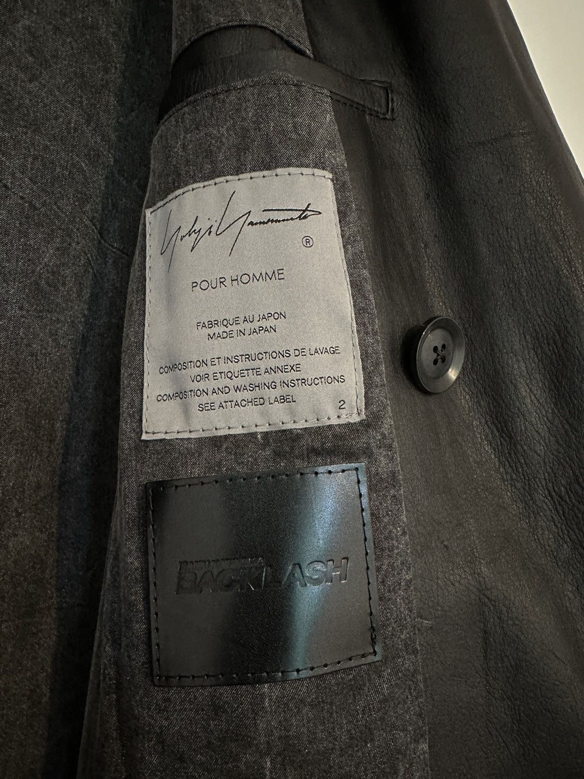 Isamu Katayama Backlash × Yohji Yamamoto Yohji Yamamoto Pour Homme X Backlash Hooded Leather Coat Size US M / EU 48-50 / 2 - 7 Thumbnail
