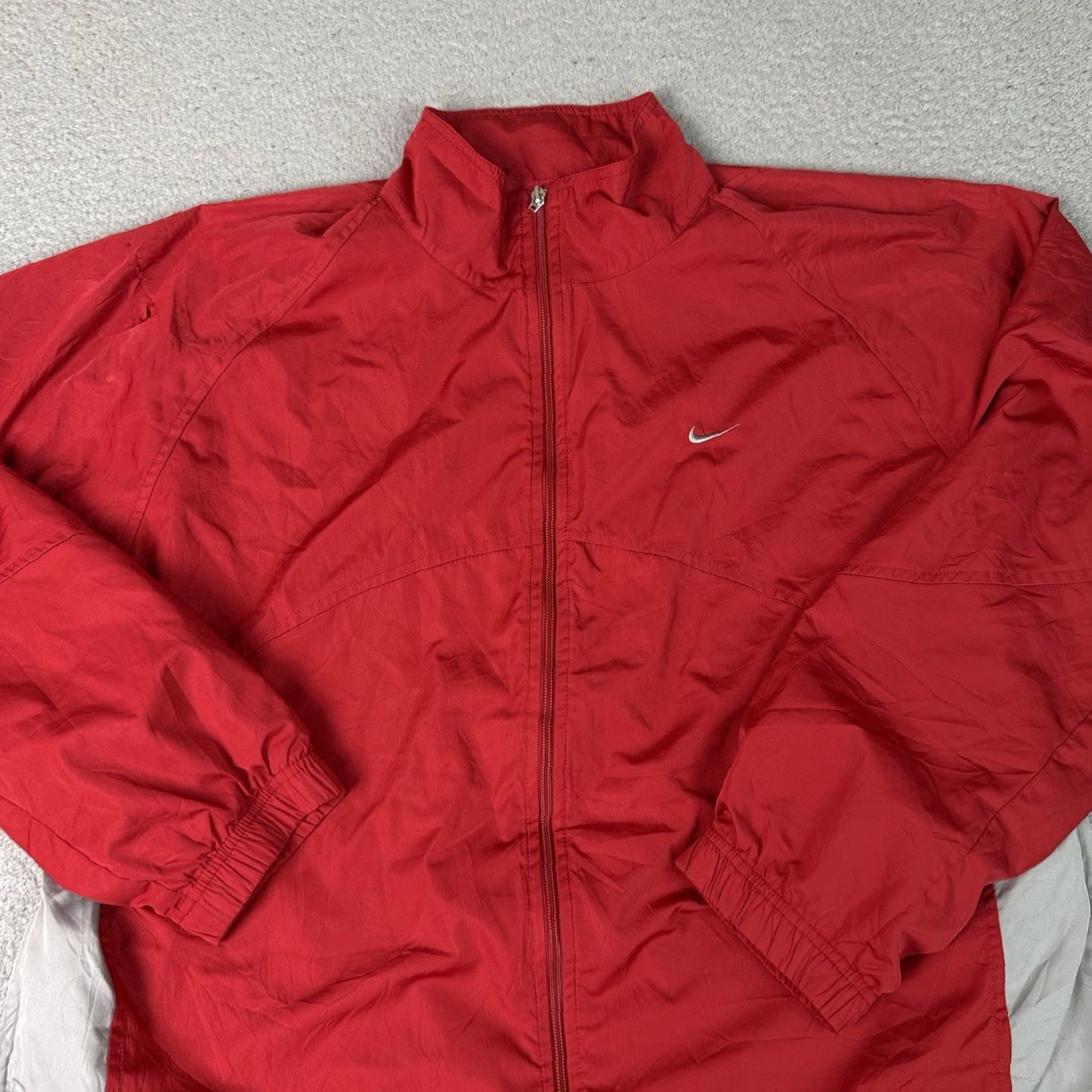 Nike VINTAGE Nike Jacket Mens 2XL Red Windbreaker Zip Swoosh Casual Activewear 90s Theme Outdoors Sports Winter Spring Summer Fall Size US XXL / EU 58 / 5 - 2 Thumbnail