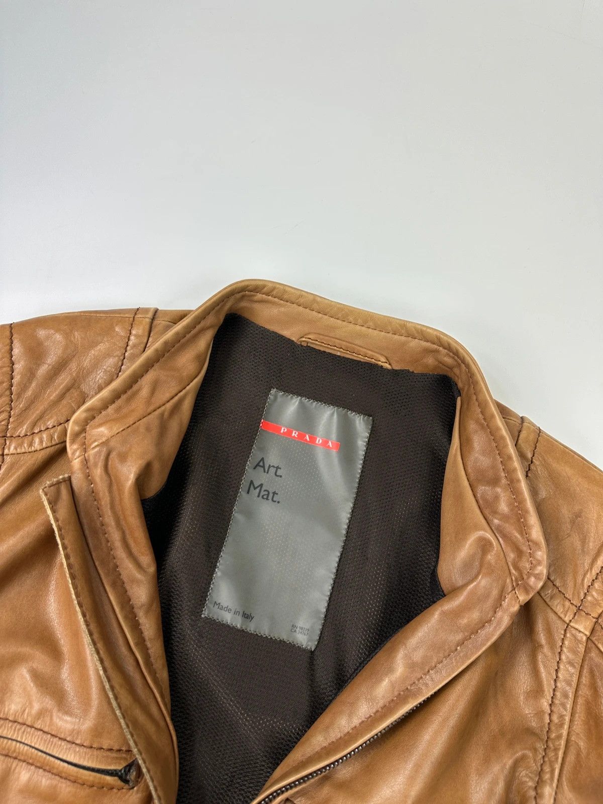 Prada Prada Sport 00’s Sample Brown Leather Jacket CowBoy Size US M / EU 48-50 / 2 - 12 Thumbnail