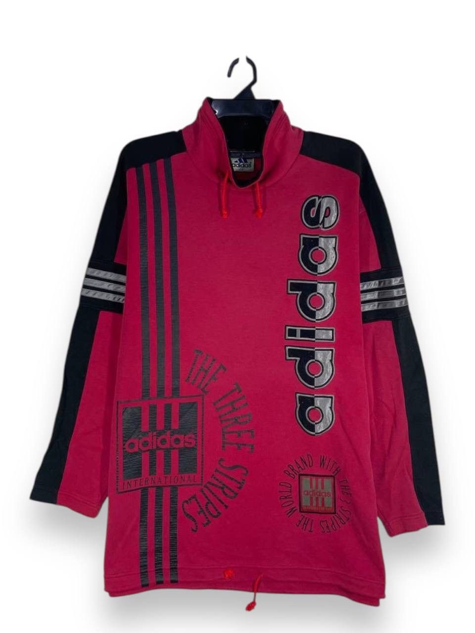 Adidas Vintage 90s adidas sweatshirt jumpuer pullover size L Size US L / EU 52-54 / 3 - 1 Thumbnail
