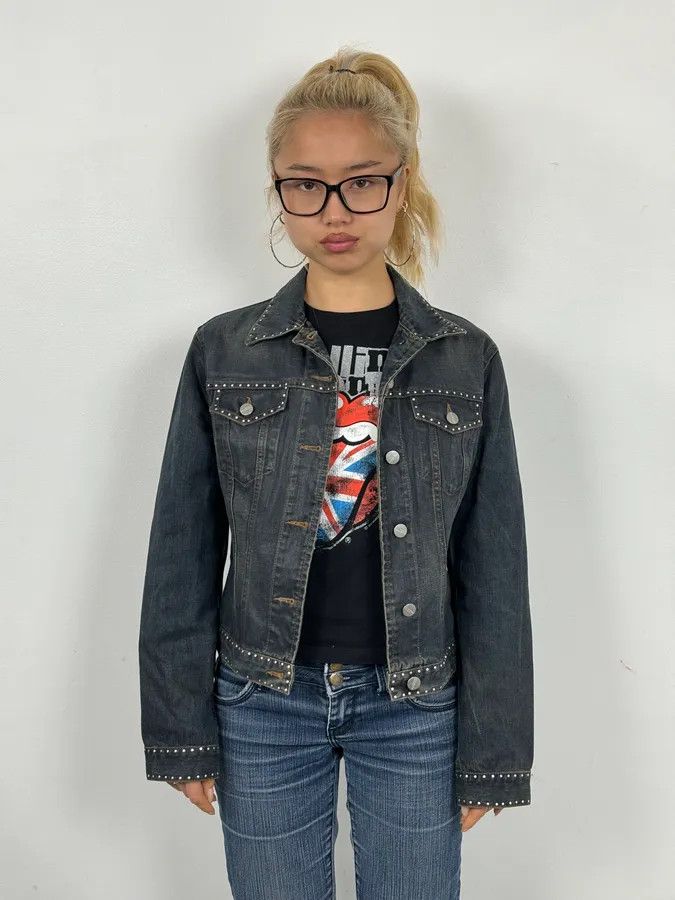 Iceberg 2000s Iceberg Studded Blue Denim Jacket Size S / US 4 / IT 40 - 2 Thumbnail