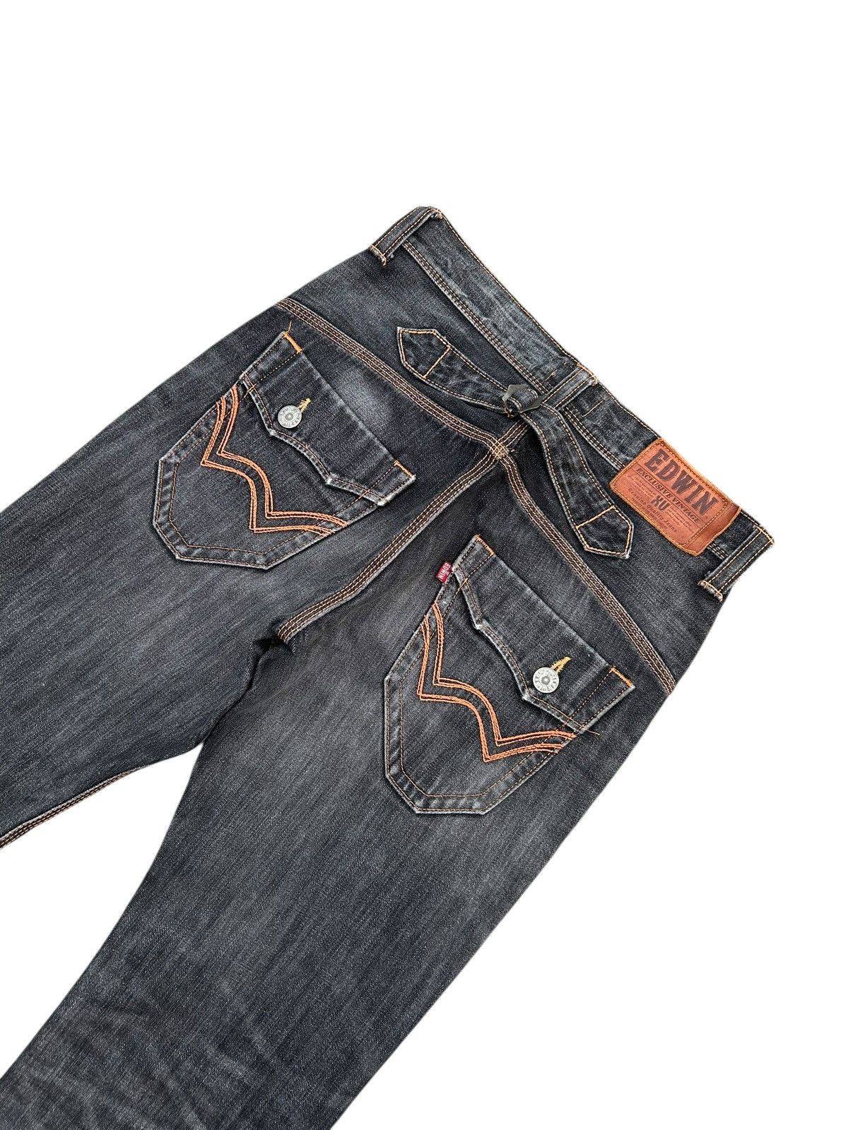 Kapital Flare Vintage Edwin Buckle Back Distressed Denim Jeans Size US 31 - 3 Thumbnail