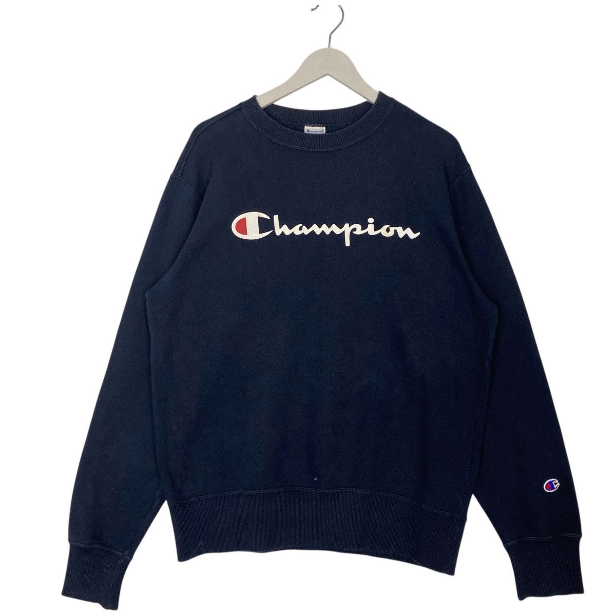 Other Vintage Champion Sweatshirt Crewneck NavyBlue Big Logo SizeL Size US L / EU 52-54 / 3 - 1 Thumbnail